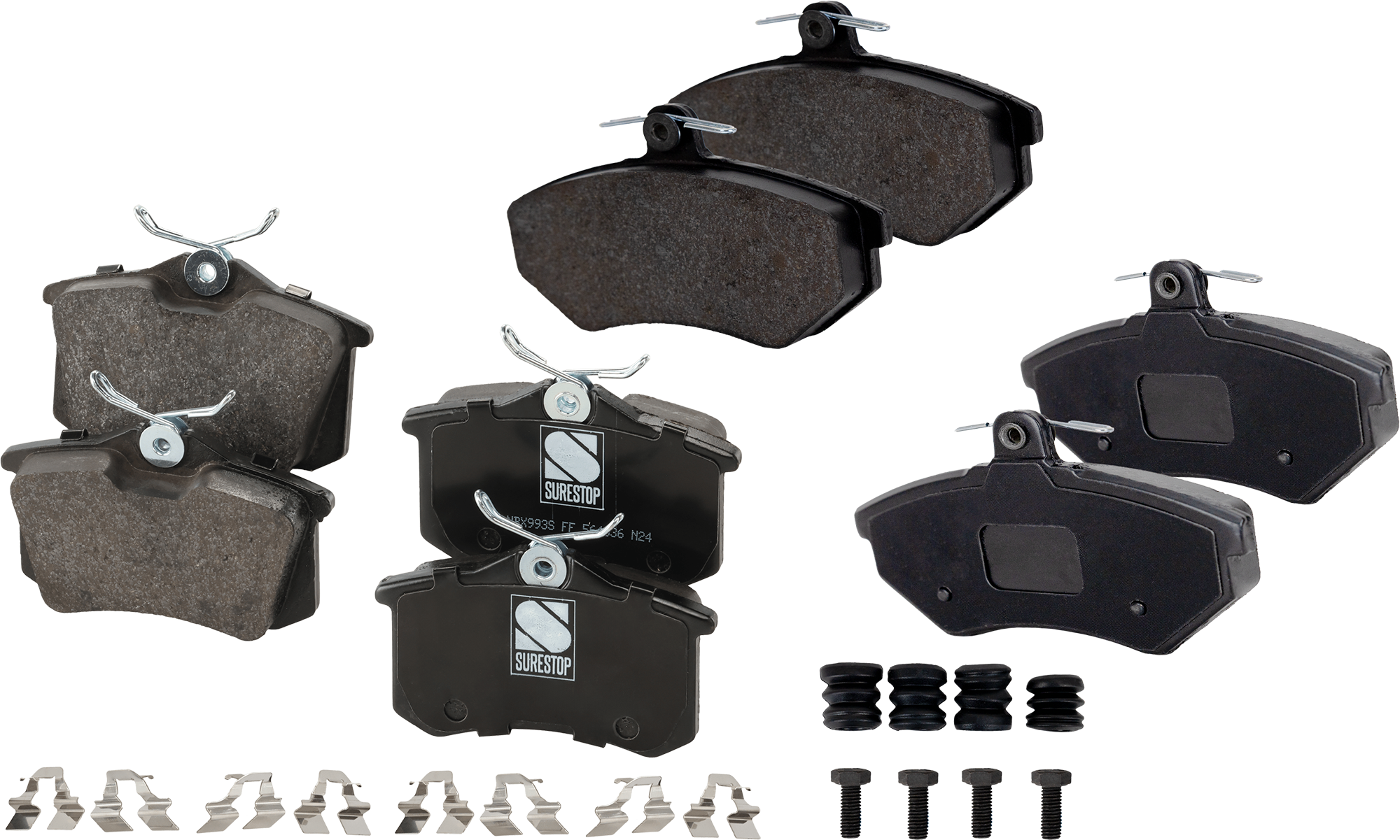 AM GOLF 98-98 JETTA 98-99 FRONT AND REAR BRAKE PAD SET 4 Wheel Set SKU SET STPSSCP696-4 OEM 1E0698451-1E0698451B 1E0698451