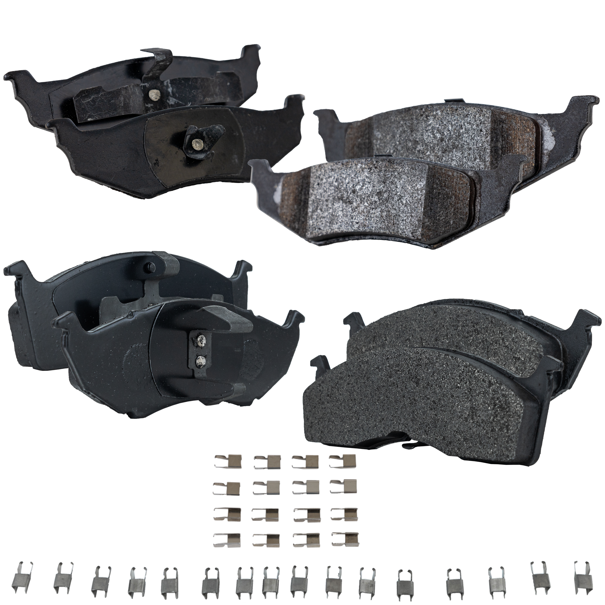AM INTREPID 98-99 FRONT AND REAR BRAKE PAD SET 4 Wheel Set SKU SET STPSSCP730 OEM 5011743AA 5011762AA 5080896AA