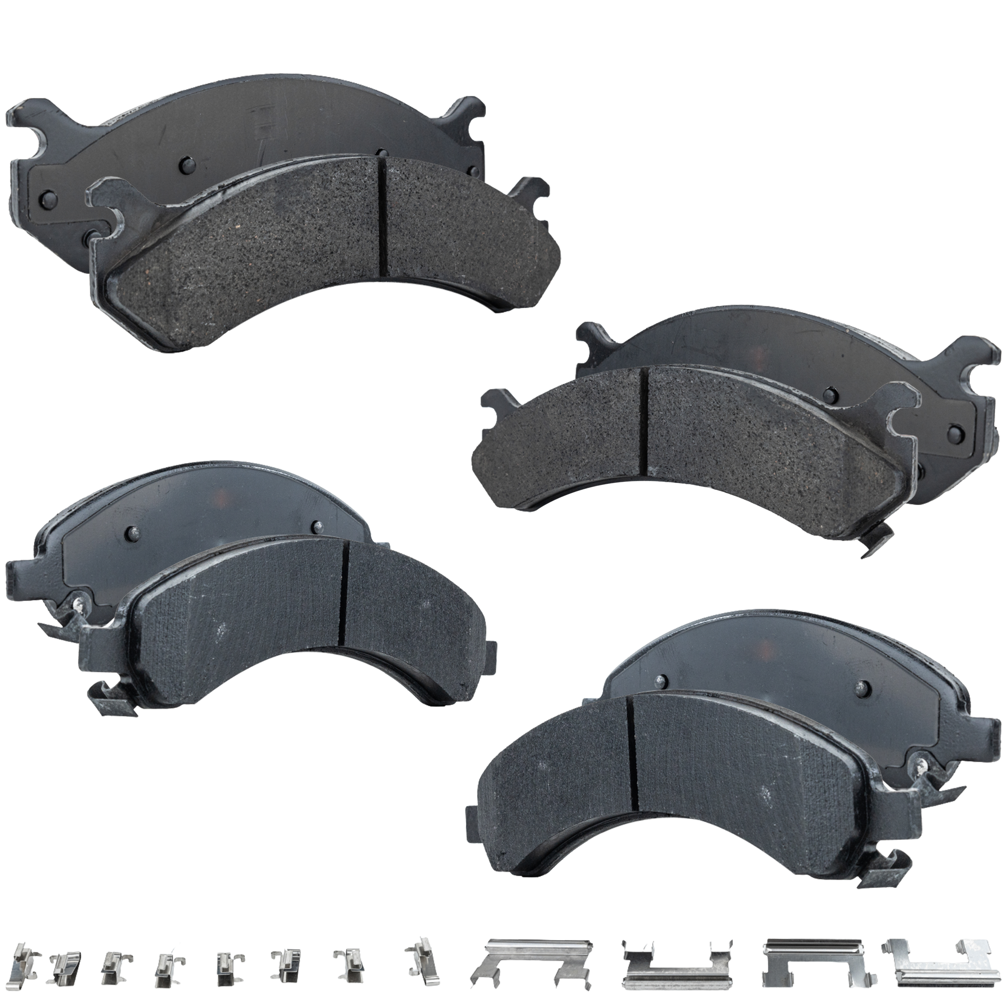 AM EXPRESS SAVANA 3500-03-04 FRONT AND REAR BRAKE PAD SET 4 Wheel Set SKU SET STPSSCP784-4 D OEM 18026219-18042334-18044594-180