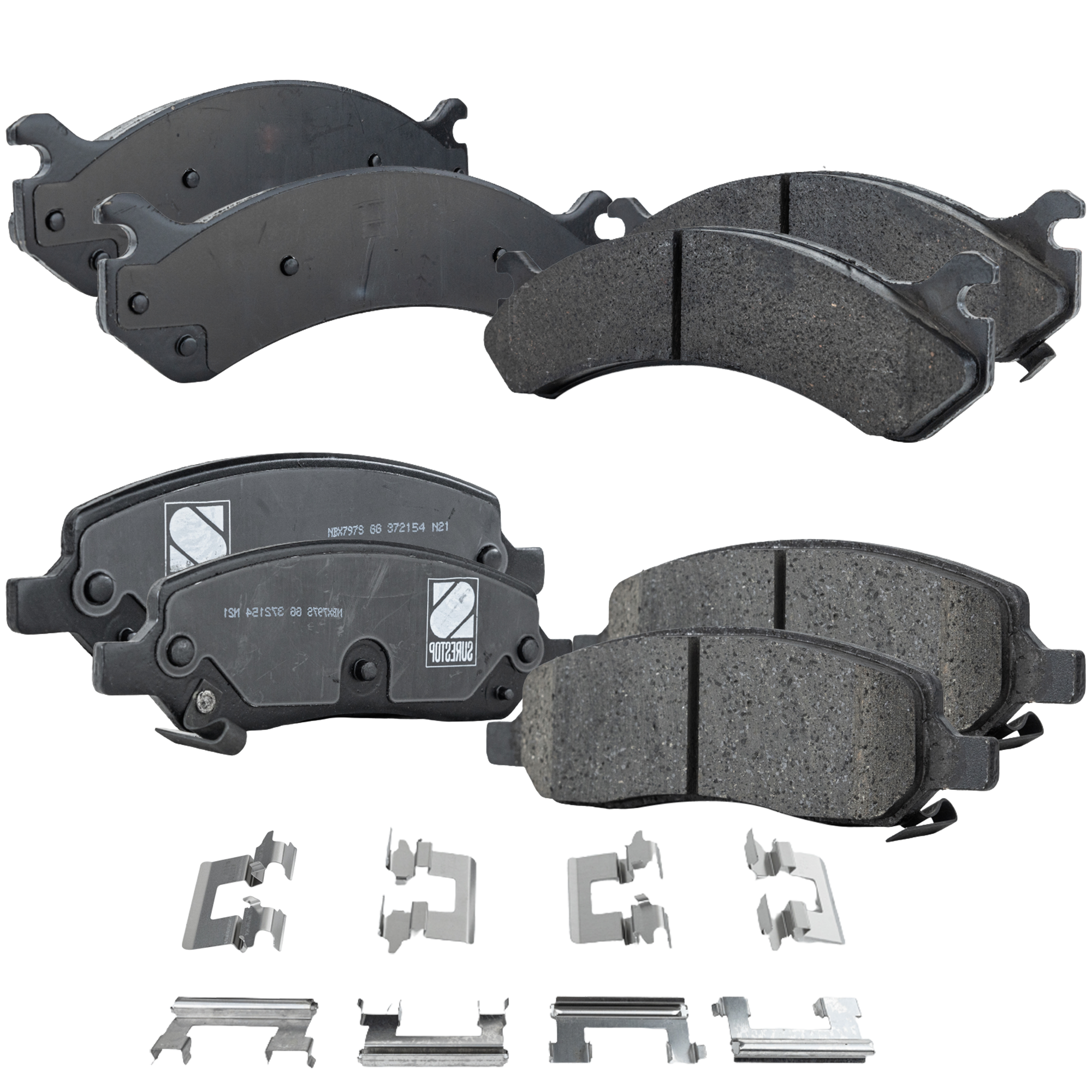 AM DTS 06-11 FRONT AND REAR BRAKE PAD SET 4 Wheel Set SKU SET STPSSCP784-4 OEM 15773987-18026219-18042334-180