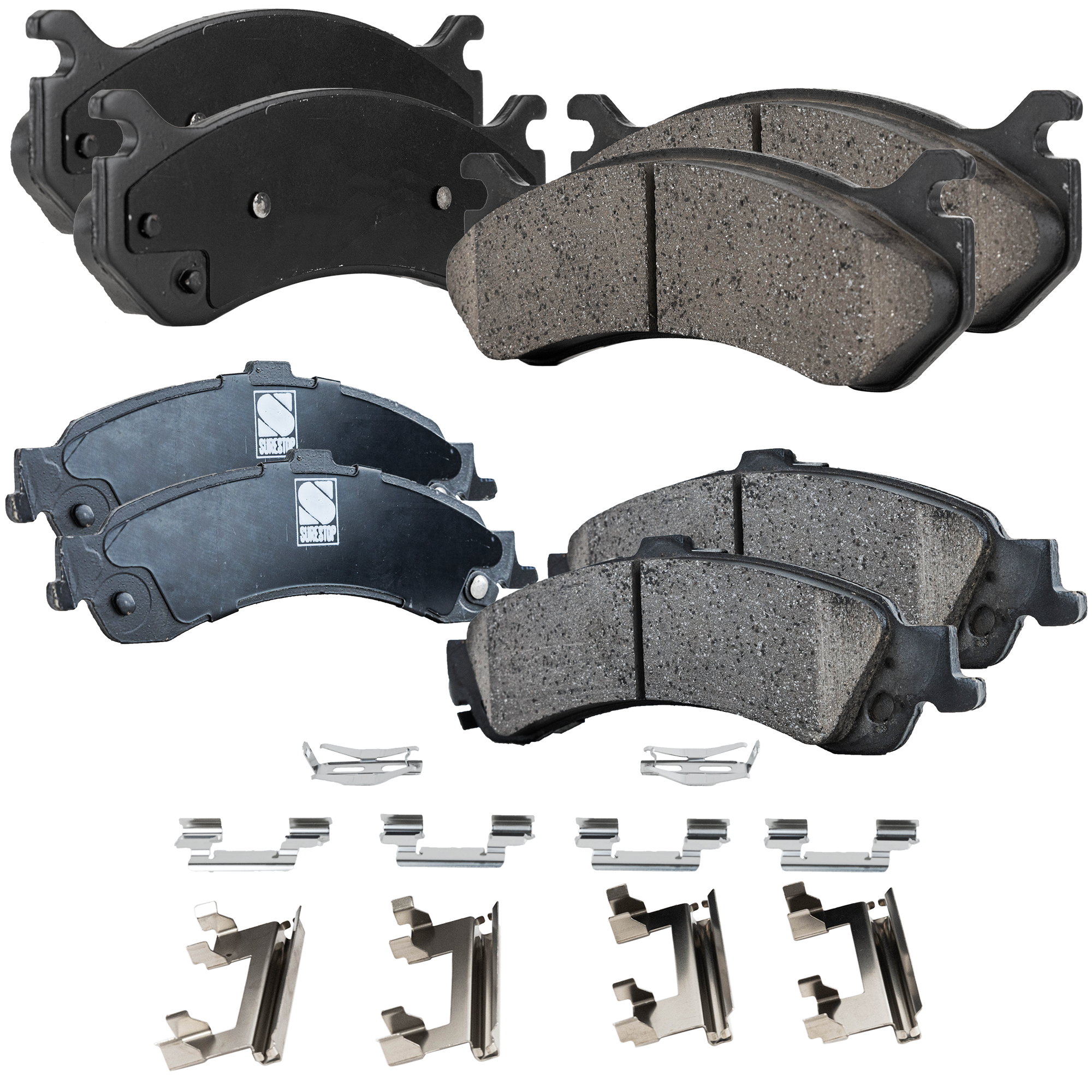 AM TAHOE YUKON 00-06 FRONT AND REAR BRAKE PAD SET 4 Wheel Set SKU SET STPSSCP785-4 B OEM 15886462-18026217-18041762-180