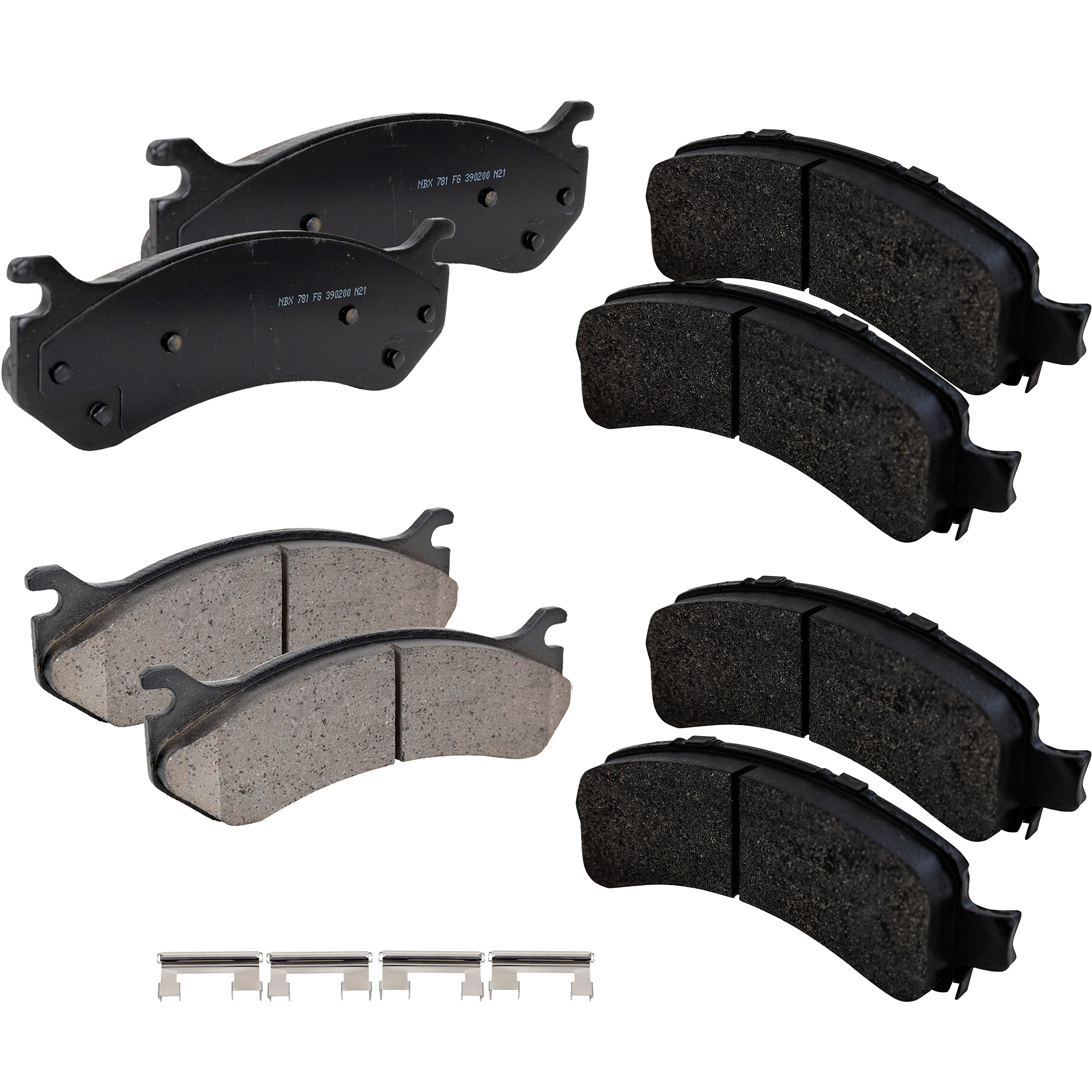 AM EXPRESS 2500 SAVANA 2500-03-05 FRONT AND REAR BRAKE PAD SET 4 Wheel Set SKU SET STPSSCP785-4 OEM 19169634-84265875-84394374-889
