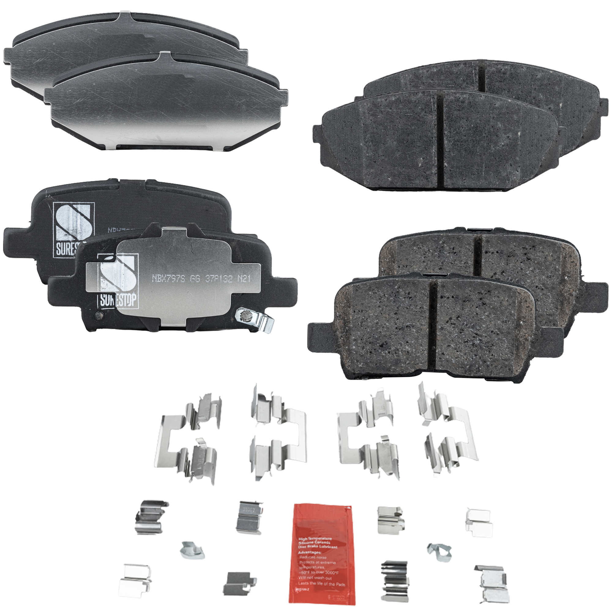 AM MDX 01-02 ODYSSEY 02-04 FRONT AND REAR BRAKE PAD SET 4 Wheel Set SKU SET STPSSCP793-4 OEM 45022S0X020-45022S0X040-45022S
