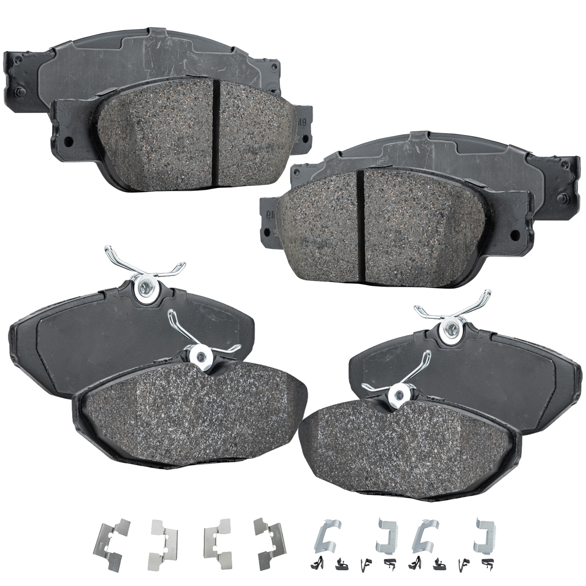 AM LS 00-05 S TYPE 01-02 FRONT AND REAR BRAKE PAD SET 4 Wheel Set SKU SET STPSSCP805-4 OEM 5066478AA 1W4Z2200AA 4W4Z2200A