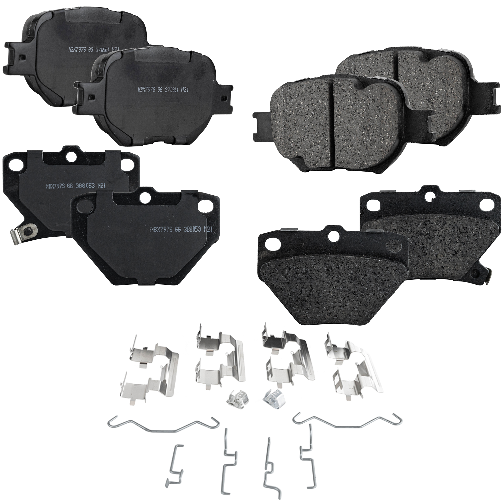 AM CELICA 01-05 FRONT AND REAR BRAKE PAD SET 4 Wheel Set SKU SET STPSSCP817-4 A OEM 0446520540-0446521030-044652B0