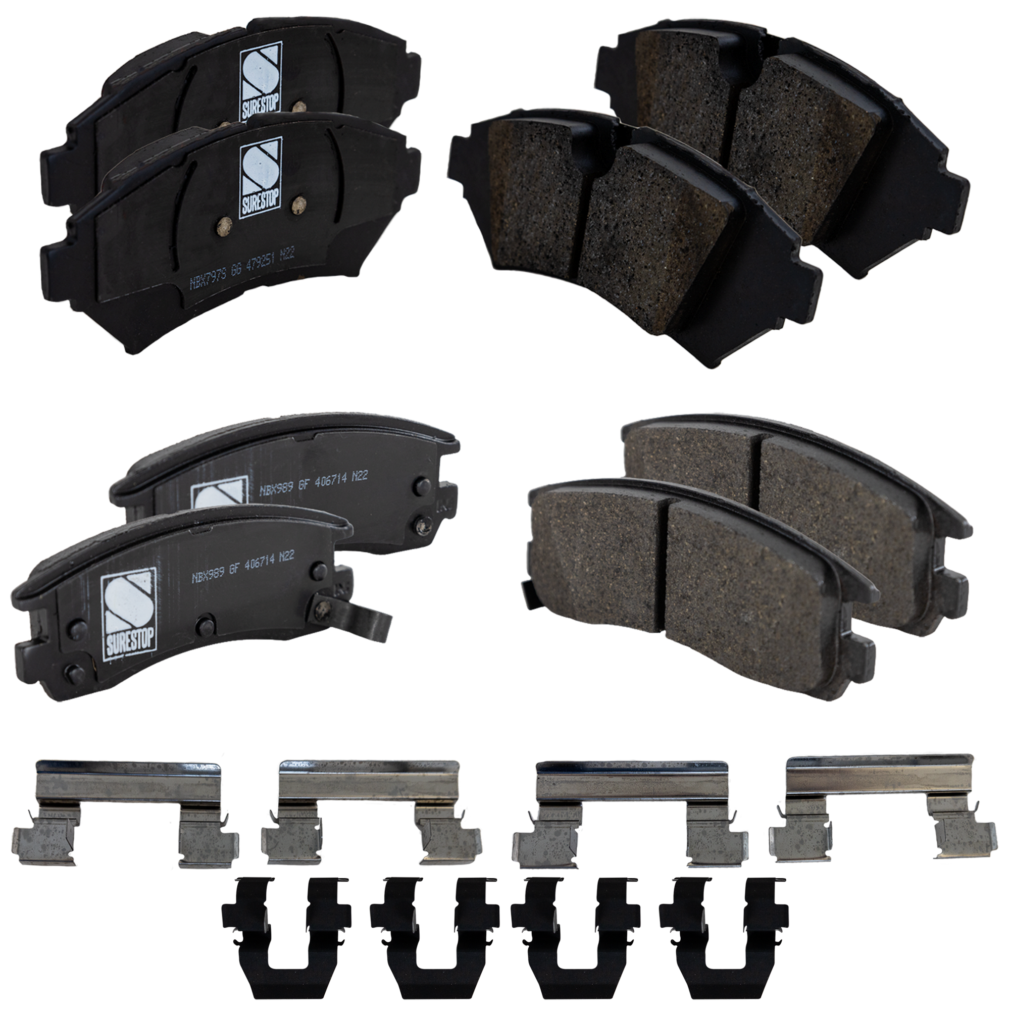 AM DEVILLE 97-05 PARK AVENUE 97-04 FRONT AND REAR BRAKE PAD SET 4 Wheel Set SKU SET STPSSCP818-4 A OEM 12510045-18024530-18029826-180