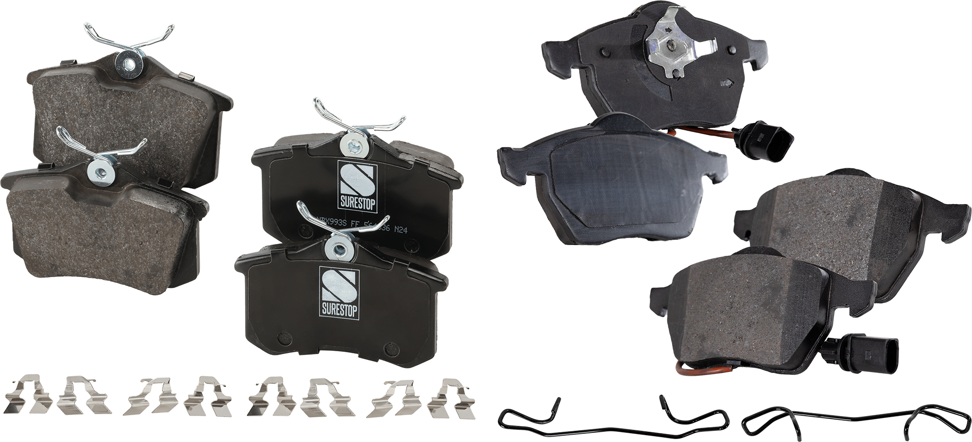 AM A6-98-01 A4-00-05 FRONT AND REAR BRAKE PAD SET 4 Wheel Set SKU SET STPSSCP840 OEM 1E0698451-1E0698451B 1E0698451