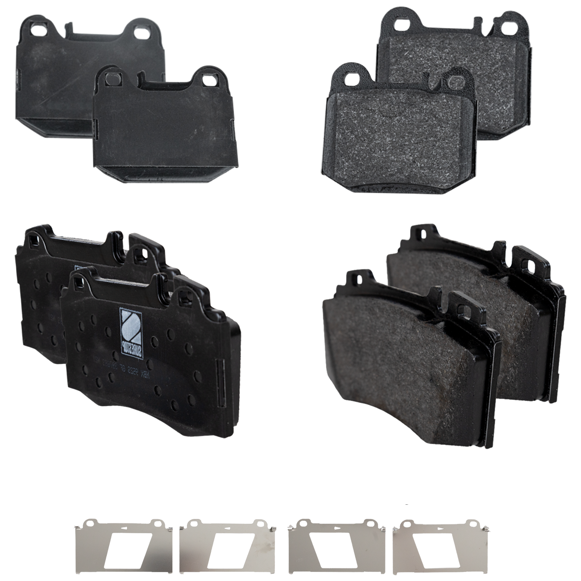AM ML430-00-01 ML500-02-05 FRONT AND REAR BRAKE PAD SET 4 Wheel Set SKU SET STPSSCP847-4 B OEM 0034200520-0034200820-00342018