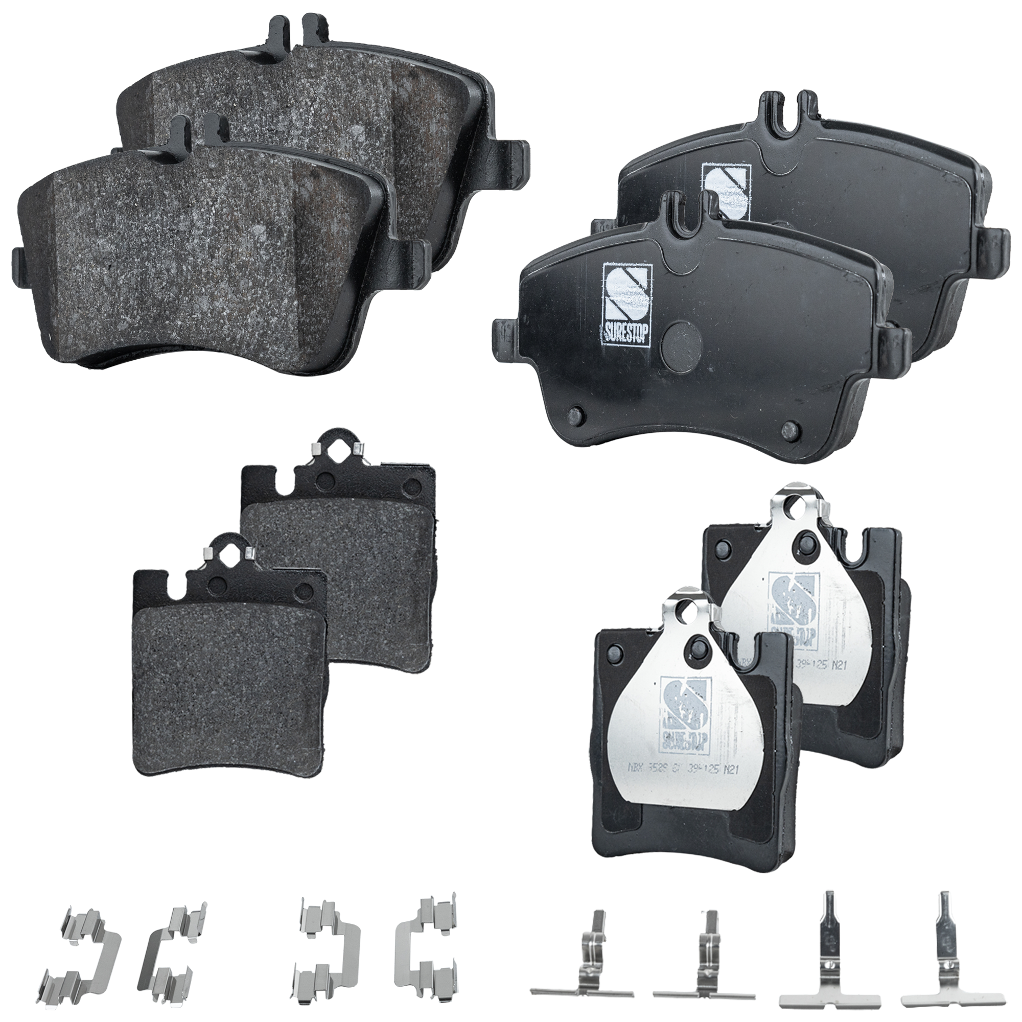 AM C SERIES 01-07 CLK350-06-09 FRONT AND REAR BRAKE PAD SET 4 Wheel Set SKU SET STPSSCP872 OEM 0024205220-0034202820-00342052