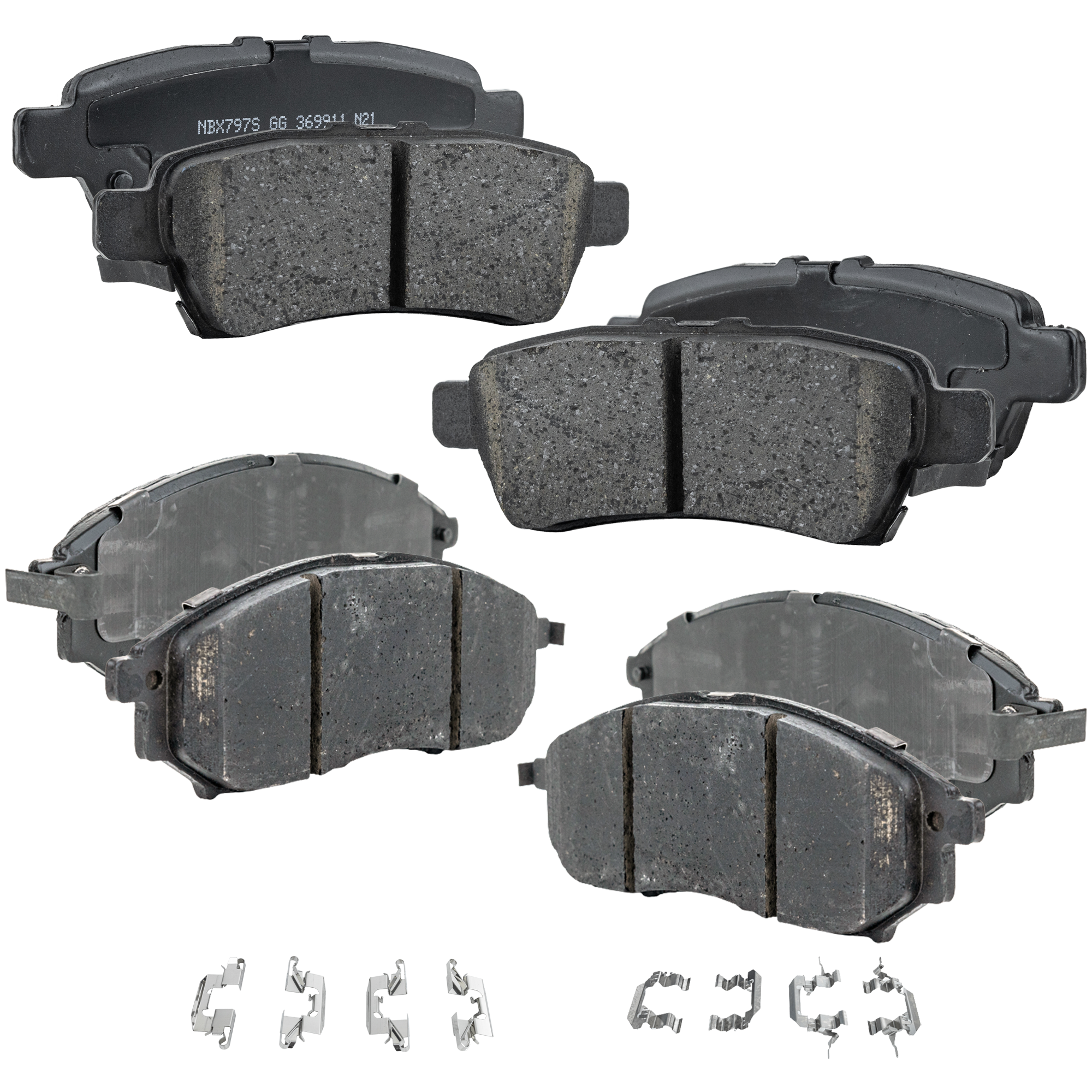 AM PATHFINDER 08-12 FRONT AND REAR BRAKE PAD SET 4 Wheel Set SKU SET STPSSCP888-4 OEM 41060AR090-41060AT30J 41060EG0