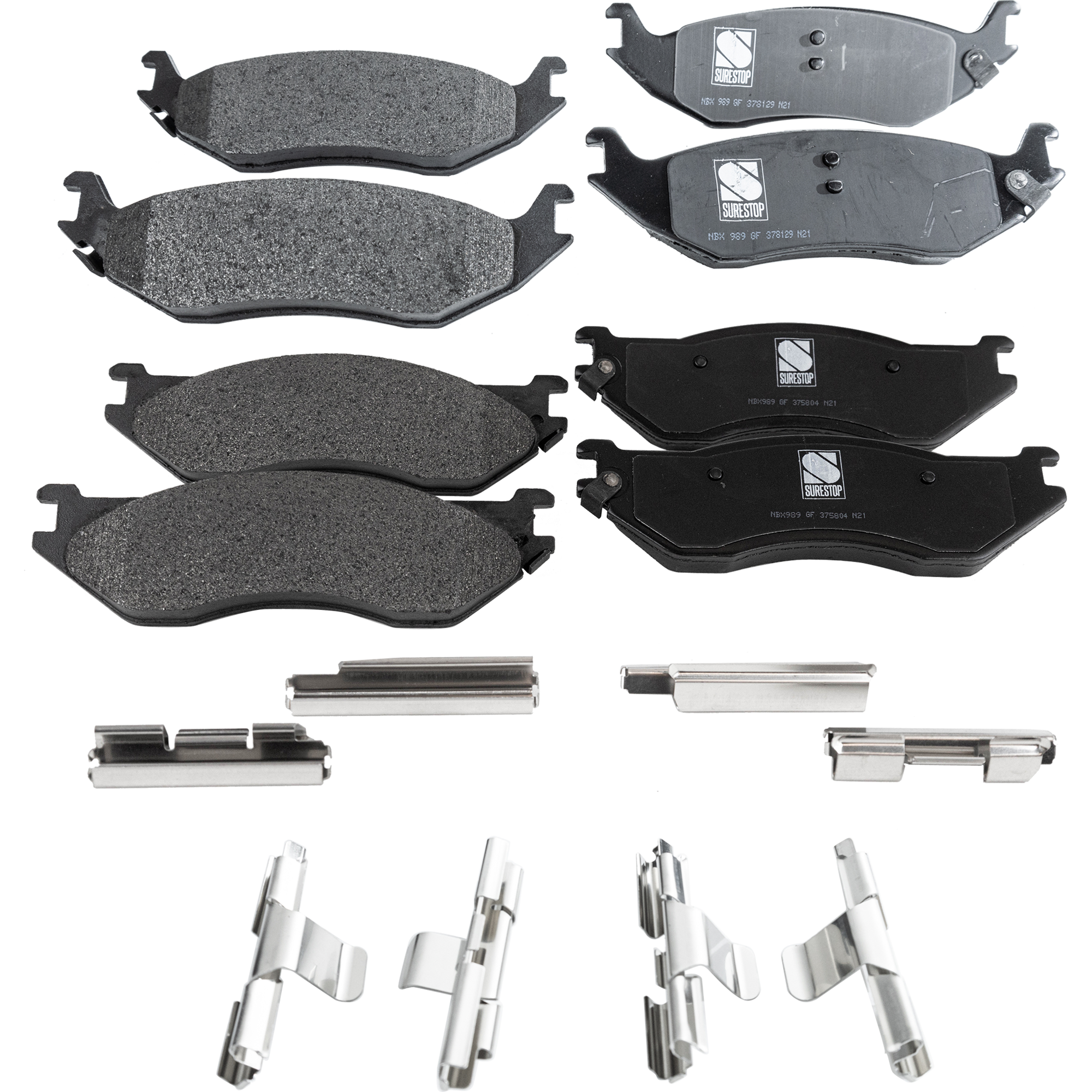 AM RAM 1500-02-02 FRONT AND REAR BRAKE PAD SET 4 Wheel Set SKU SET STPSSCP897-2 OEM 5080556AA 5080563AA