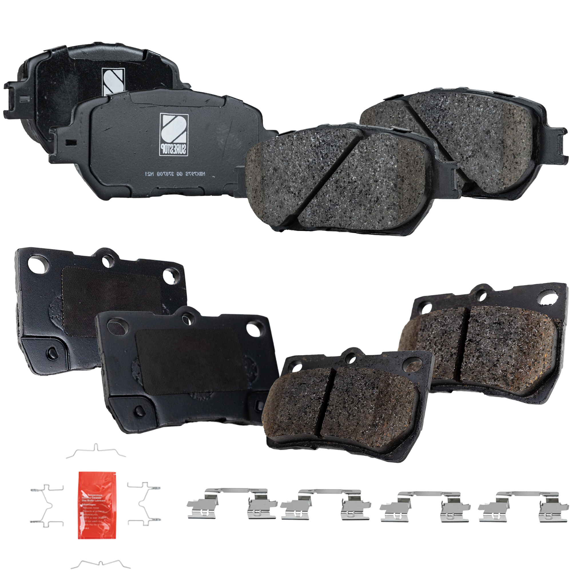 AM GS300-06-06 IS250-09-13 FRONT AND REAR BRAKE PAD SET 4 Wheel Set SKU SET STPSSCP908-4 OEM 0446530271-0446530340-04465332