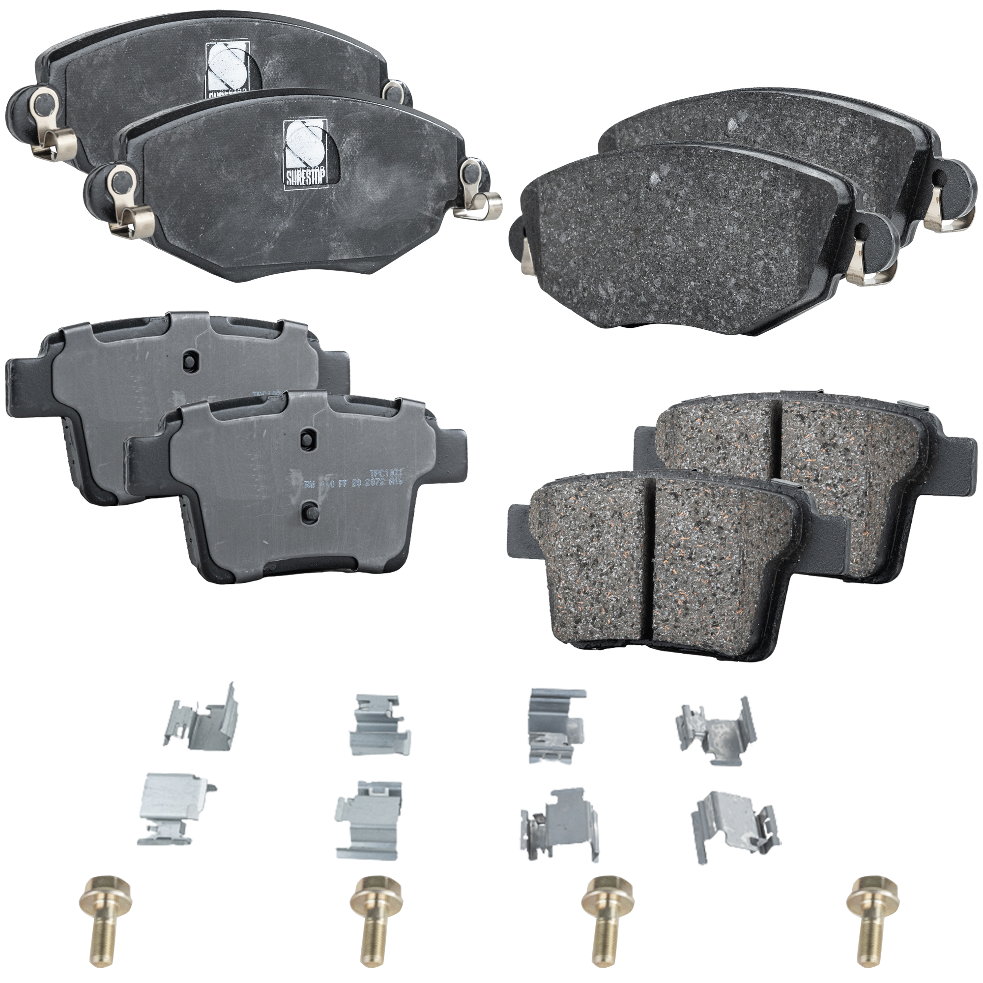AM X TYPE 05-08 FRONT AND REAR BRAKE PAD SET 4 Wheel Set SKU SET STPSSCP910-4 B OEM 1522073-5F9Z2200AA 5F9Z2200B 7