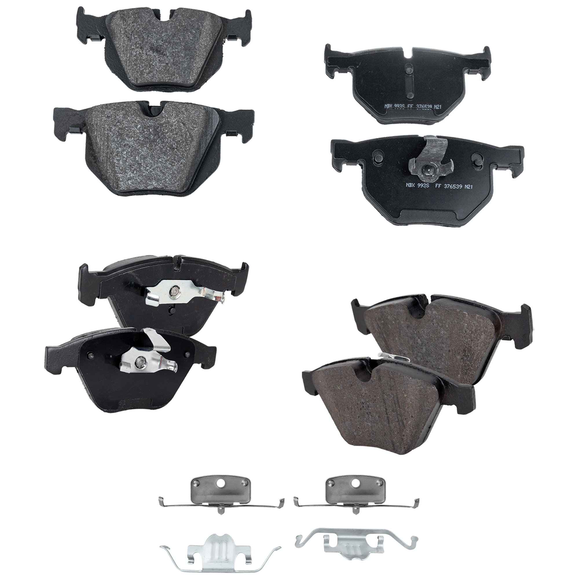 AM 5 SERIES 08-10 FRONT AND REAR BRAKE PAD SET 2 Wheel Set SKU SET STPSSCP918 C OEM 34112283865-34116753668-341167
