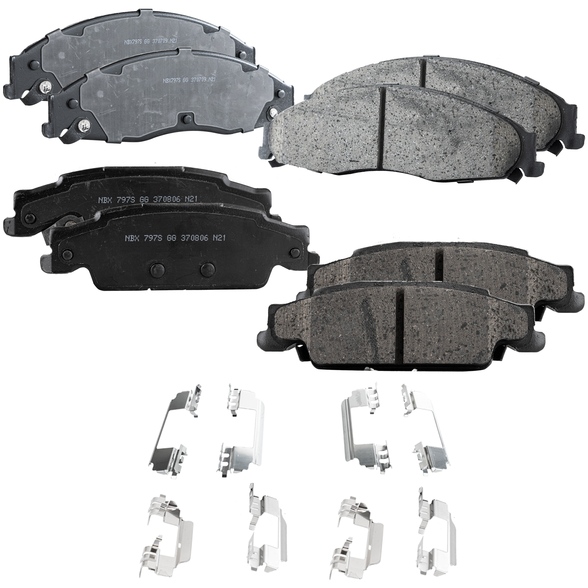 AM CTS 04-07 FRONT AND REAR BRAKE PAD SET 4 Wheel Set SKU SET STPSSCP921-4 OEM 88959947-88959954-88967250-890