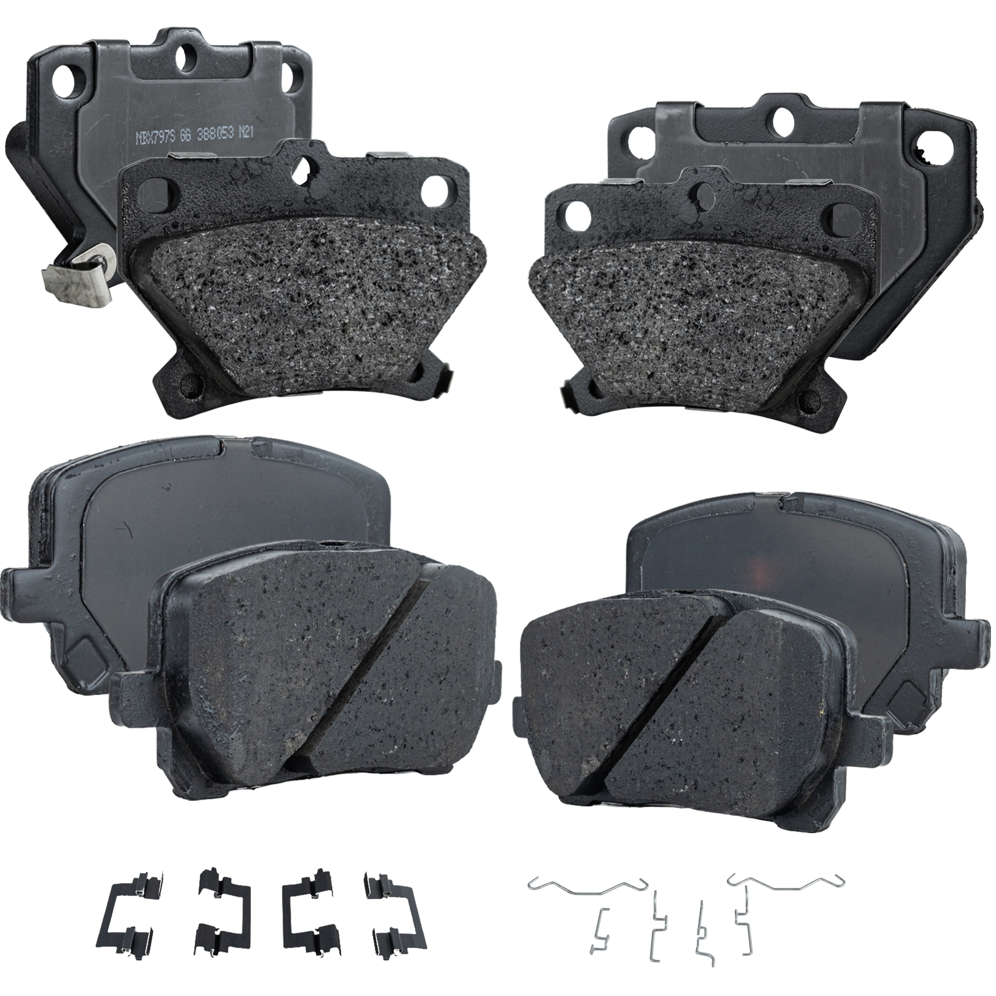 AM VIBE 03-06 MATRIX 08-08 FRONT AND REAR BRAKE PAD SET 4 Wheel Set SKU SET STPSSCP923-4 OEM 0446502070-0446502080-88972092
