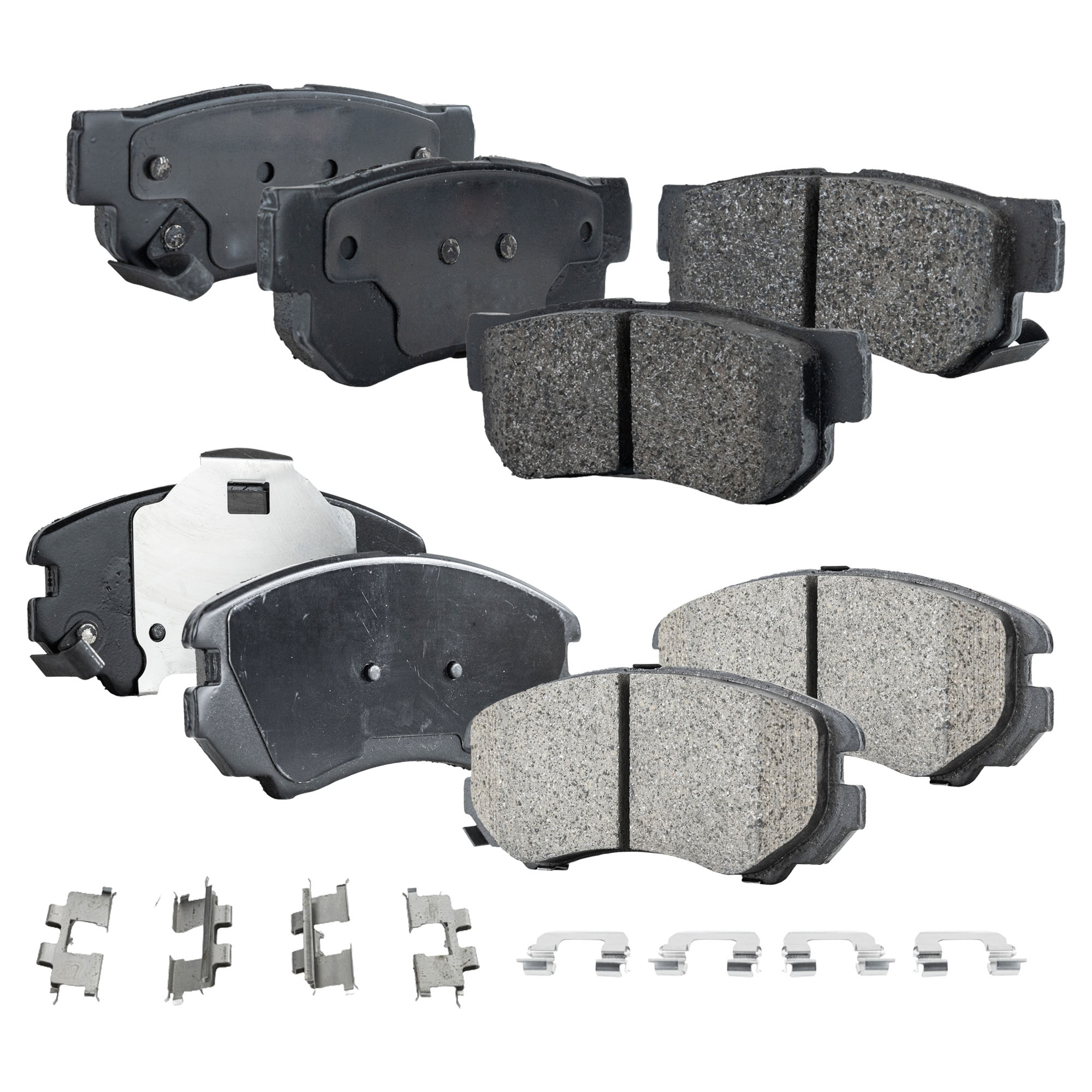 AM SONATA 03-08 SOUL 10-11 FRONT AND REAR BRAKE PAD SET 4 Wheel Set SKU SET STPSSCP924-4 A OEM 581012CA10-581012CA11-581012GA