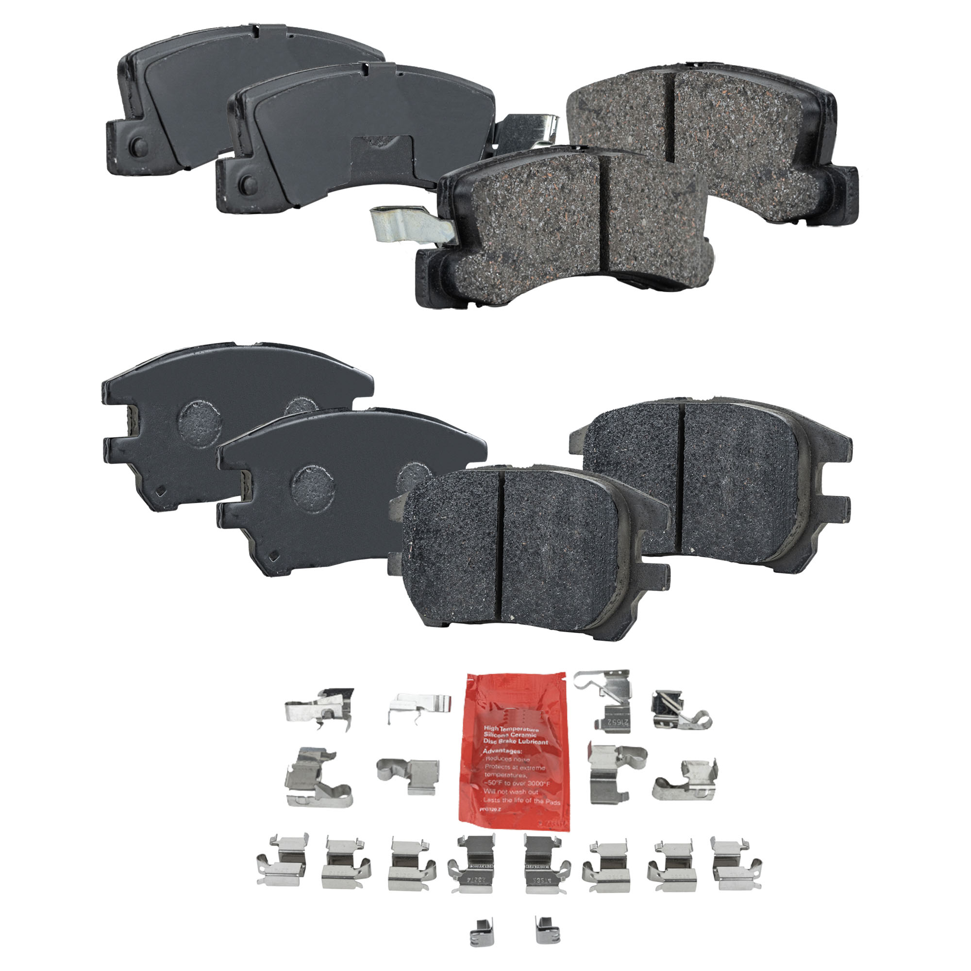 AM RX300-02-03 FRONT AND REAR BRAKE PAD SET 4 Wheel Set SKU SET STPSSCP930-4 OEM 0446548050-0446620070-04466200