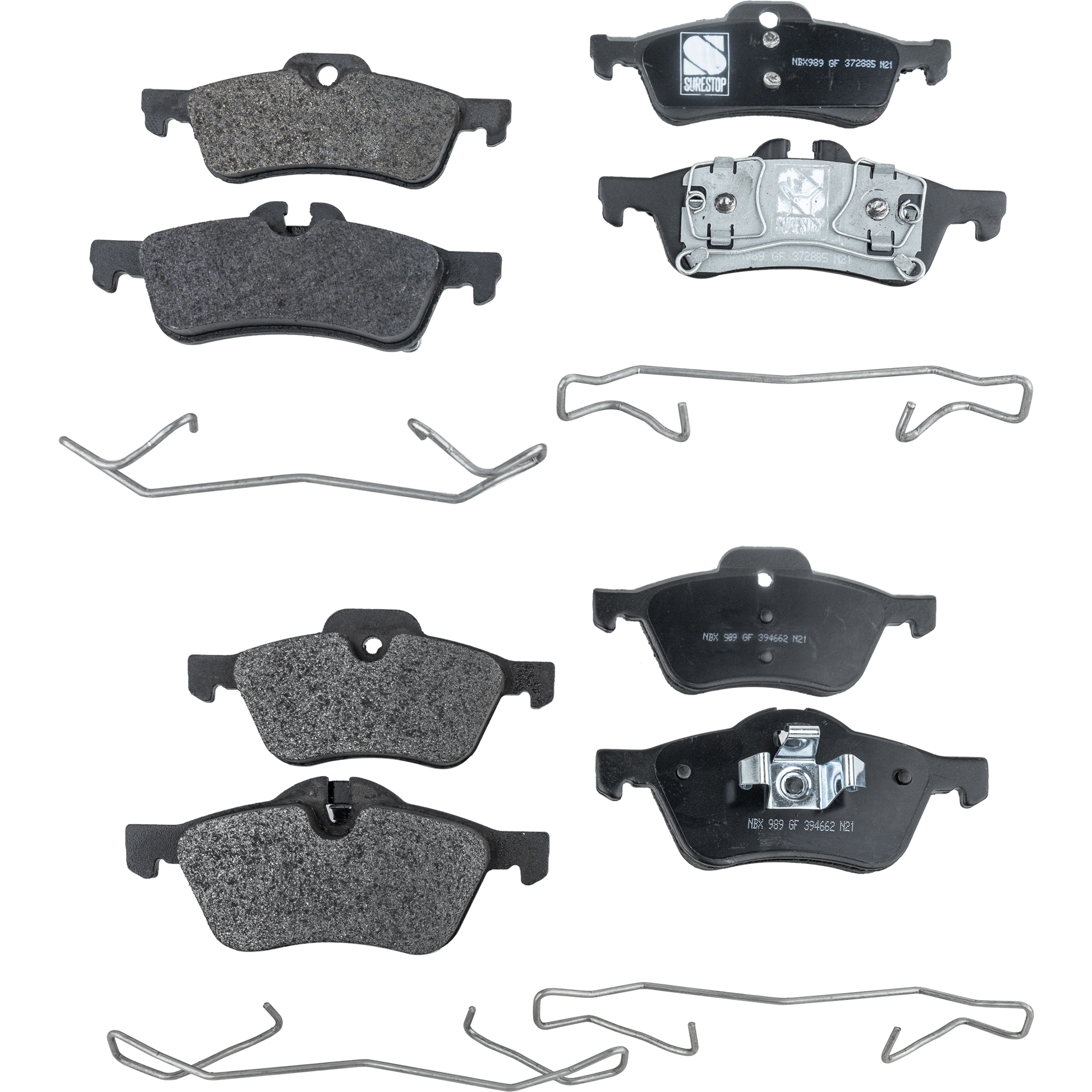 AM COOPER 02-08 FRONT AND REAR BRAKE PAD SET 4 Wheel Set SKU SET STPSSCP939-4 OEM 34111503076-34116761287-341167