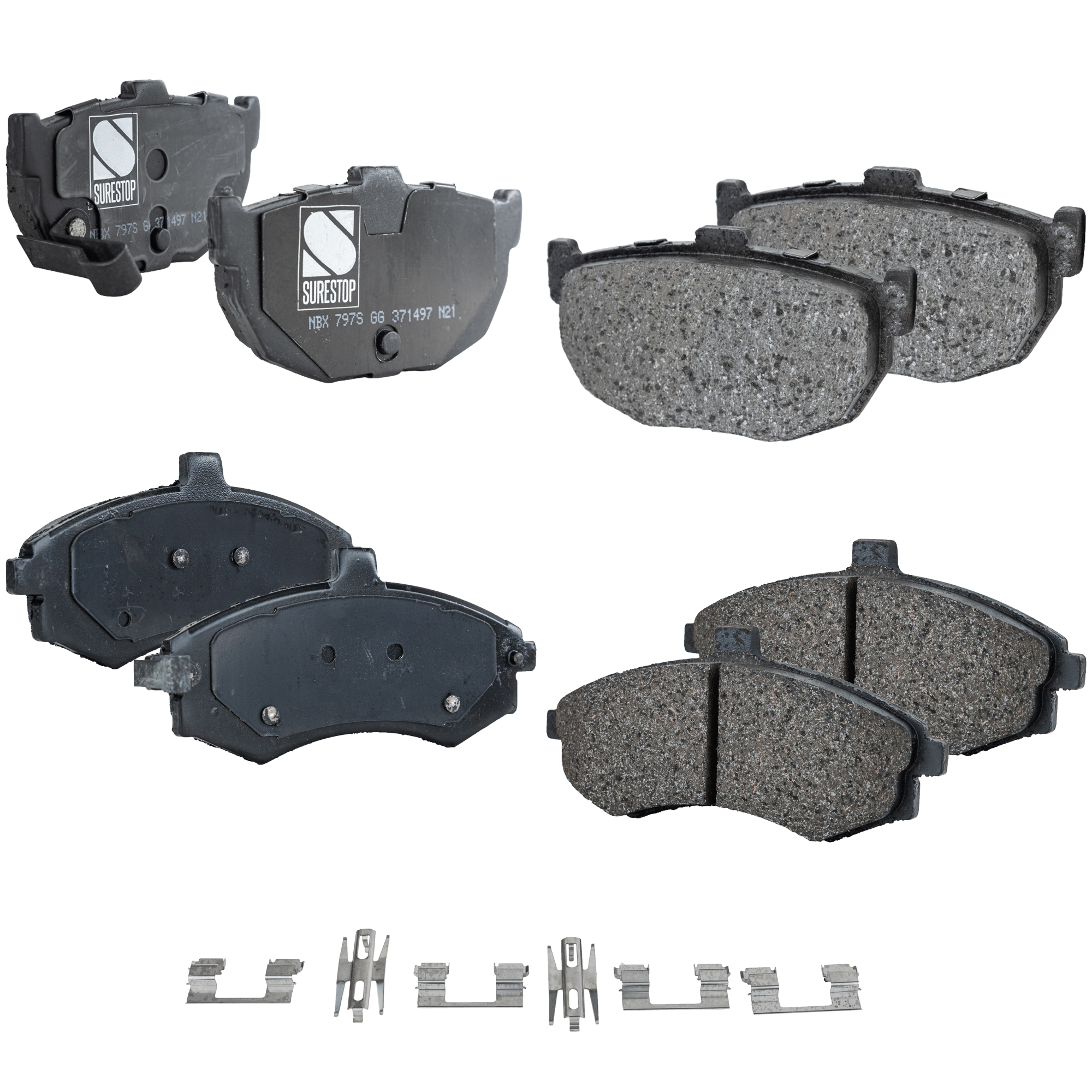 AM ELANTRA 02-06 FRONT AND REAR BRAKE PAD SET 4 Wheel Set SKU SET STPSSCP941-4 OEM 581012DA30-581012DA31-4406008E