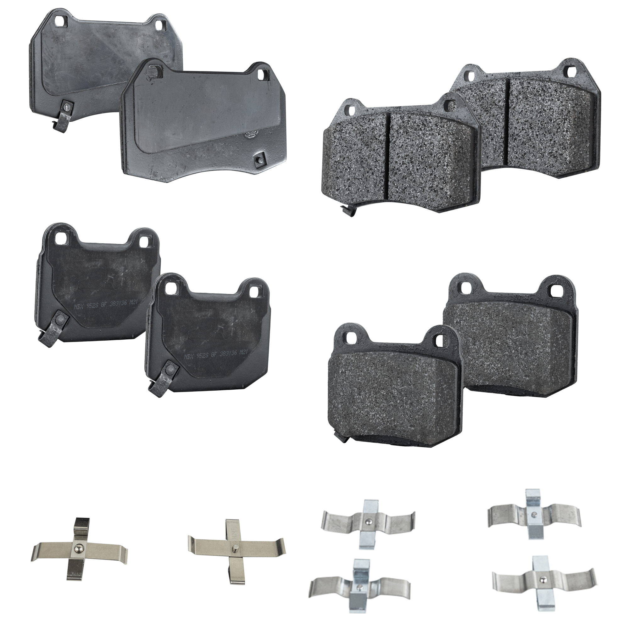 AM 350Z 03-09 FRONT AND REAR BRAKE PAD SET 4 Wheel Set SKU SET STPSSCP960-4 OEM 41060CD026-41060CD028-41060CD0