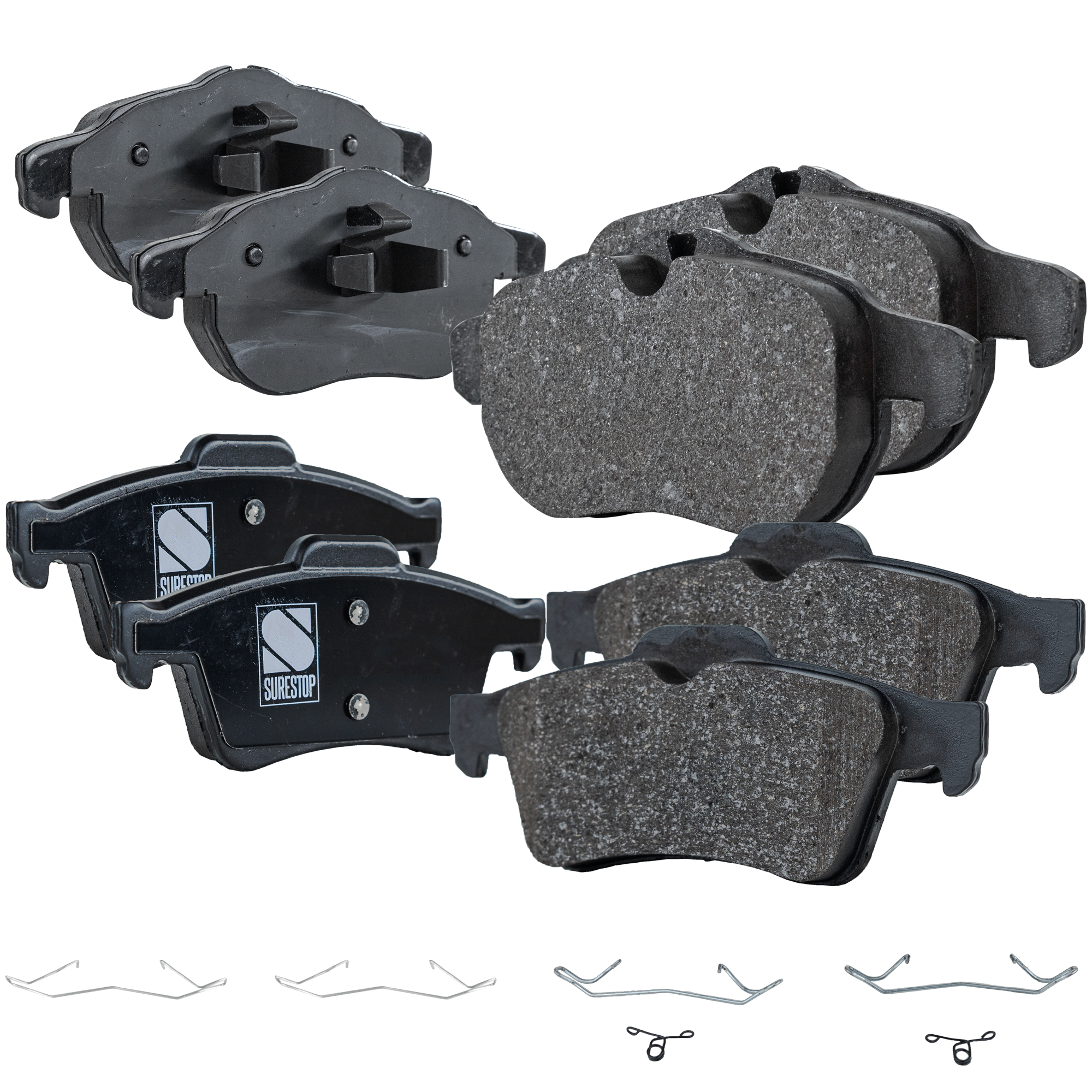 AM SAAB 9-3-04-11 FRONT AND REAR BRAKE PAD SET 4 Wheel Set SKU SET STPSSCP972-4 OEM 12765397-12800120-93166943-133