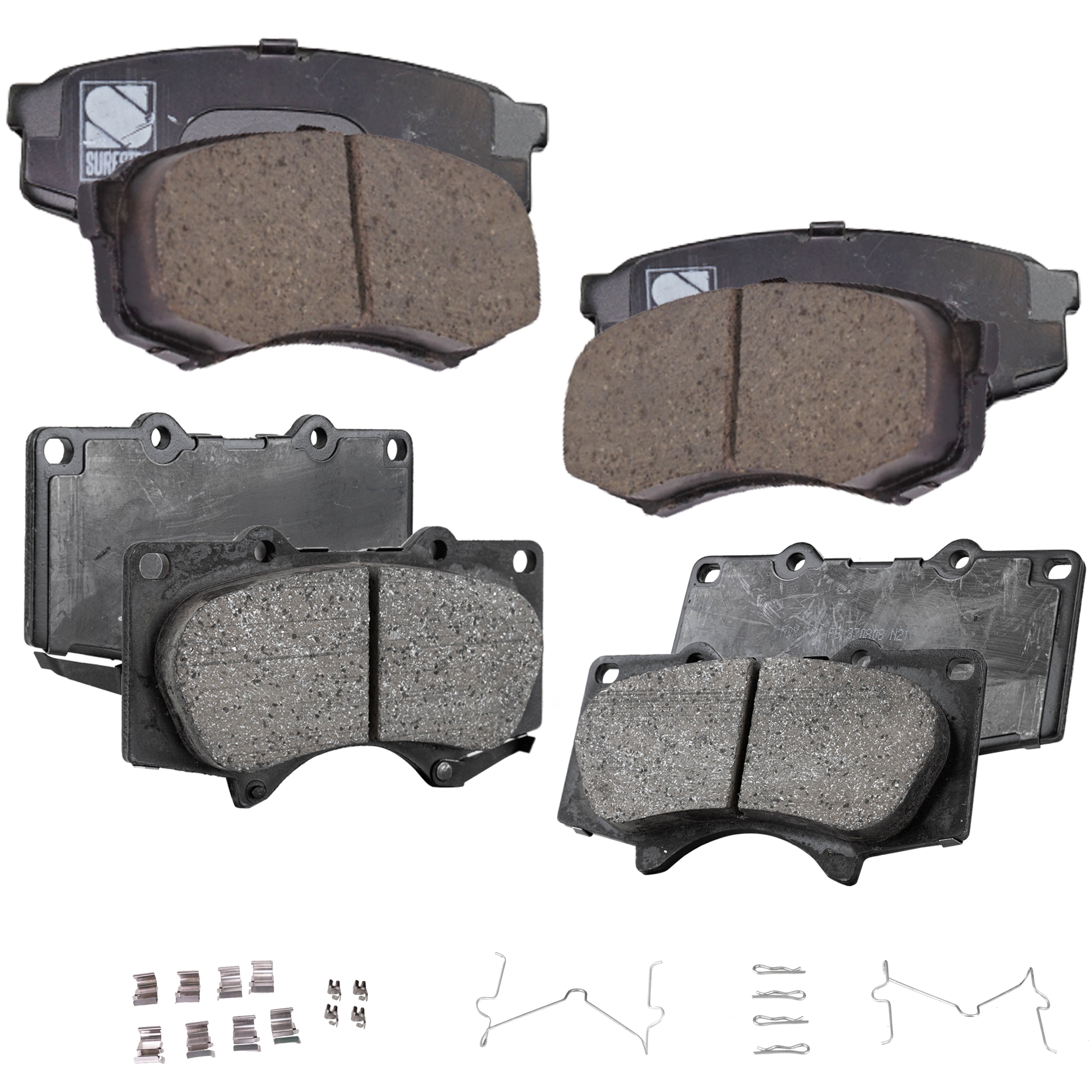 AM 4RUNNER 03-22 GX460-10-22 FRONT AND REAR BRAKE PAD SET 4 Wheel Set SKU SET STPSSCP976-4 OEM 0446504070-0446504090-044650K2