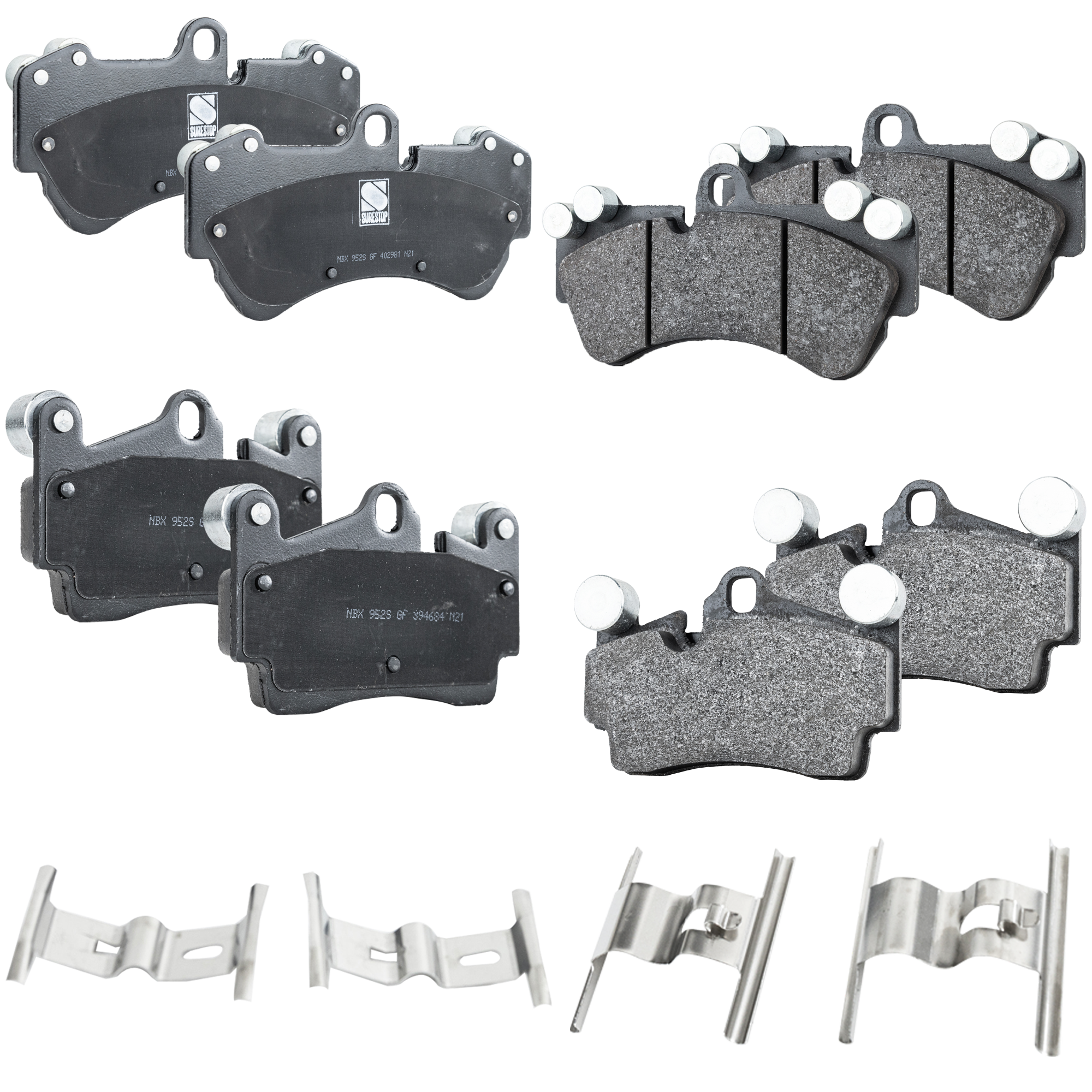 AM CAYENNE 03-10 CAYENNE 03-10 FRONT AND REAR BRAKE PAD SET 4 Wheel Set SKU SET STPSSCP977-4 OEM 4634205500-7L0698151D 7L069815
