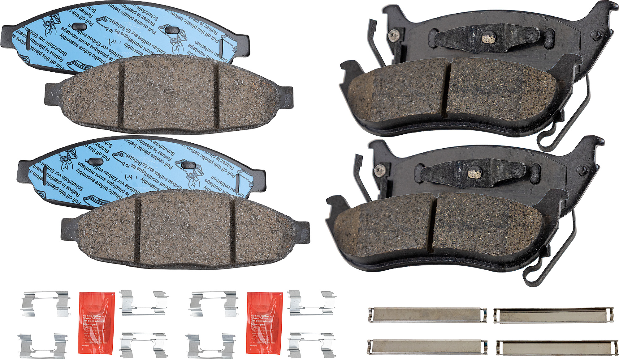 AM PACIFICA 04-08 FRONT AND REAR BRAKE PAD SET 4 Wheel Set SKU SET STPSSCP997-4 OEM 5114439AA 68029298AA 5103110AA