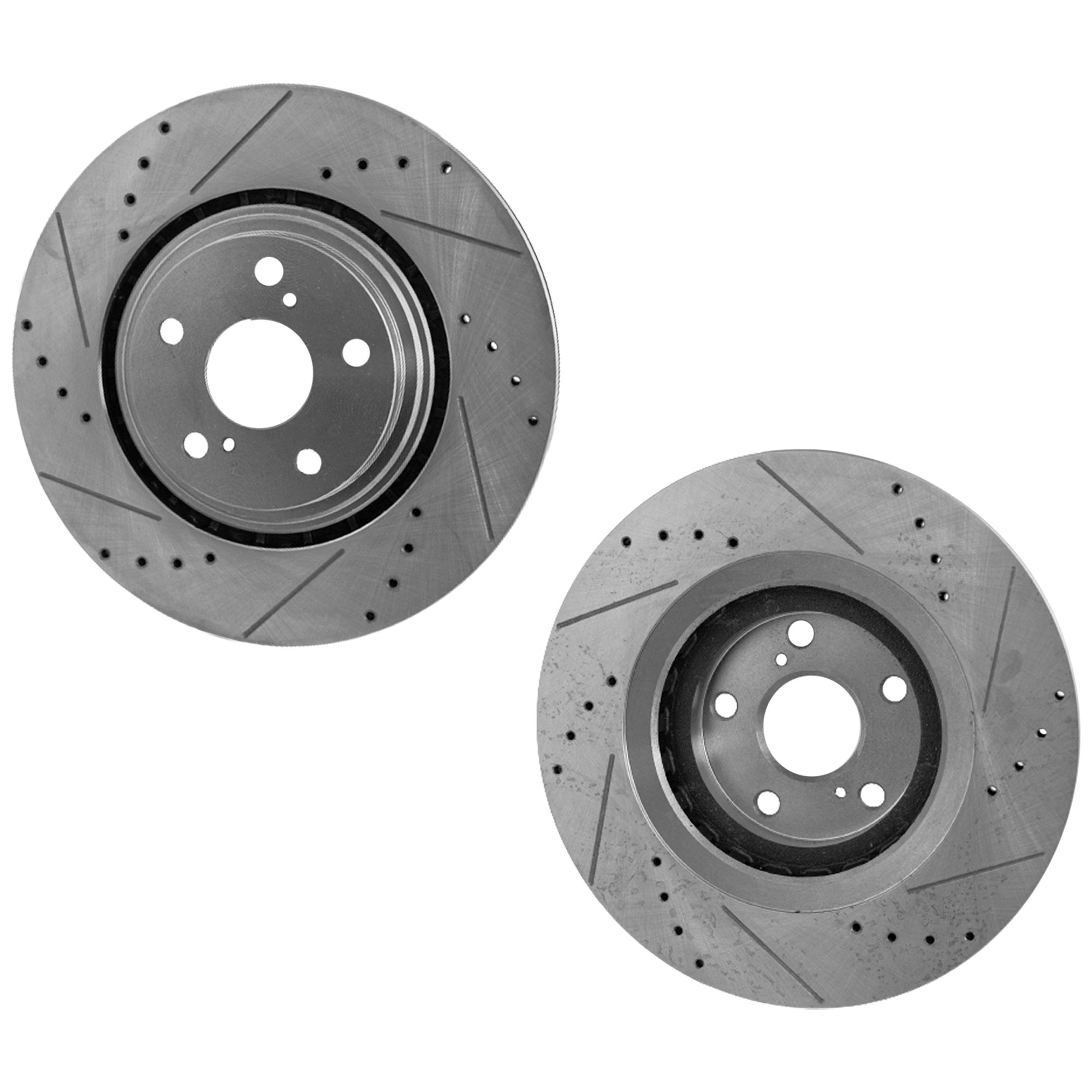AM HIGHLANDER 08-19 SIENNA 11-20 FRONT BRAKE DISC RH AND LH Drilled and Slotted SKU SET STPT27110027DRS2 OEM 44607-0833311-850021-900566-60