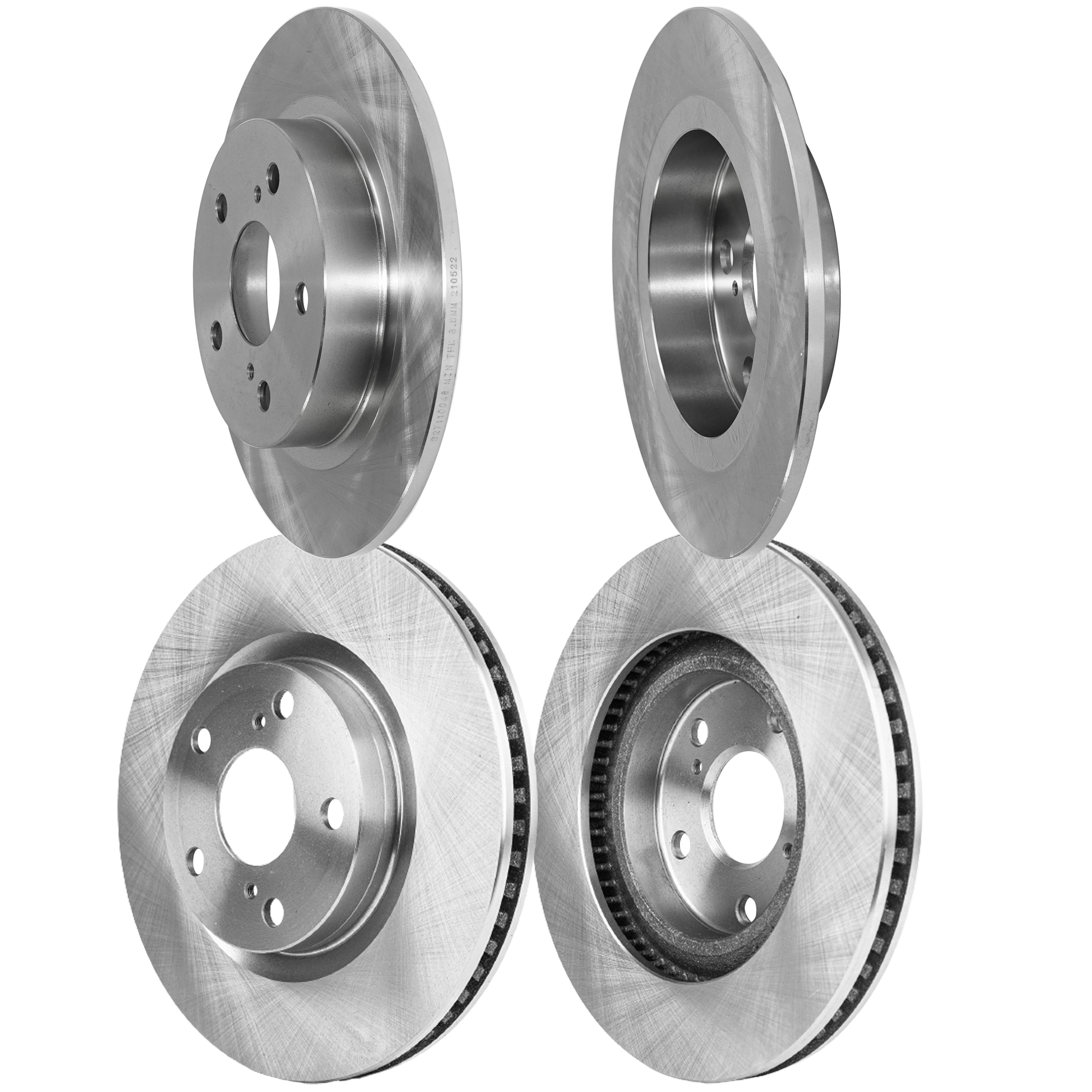 AM TC 11-16 FRONT AND REAR BRAKE DISC 4 Wheel Set SKU SET STPT27110045-4 B OEM 4243121020-4351242050-43512022