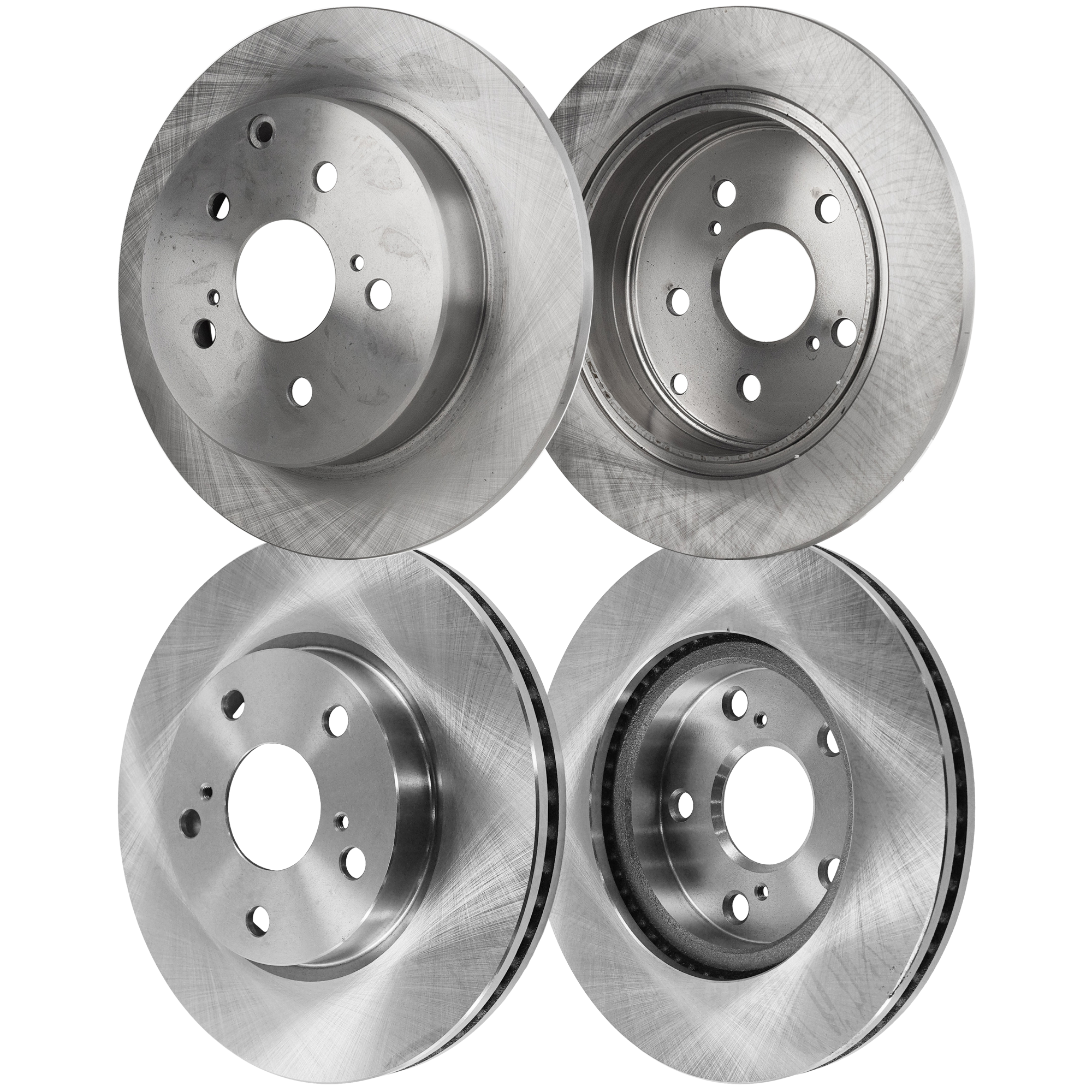 AM PRIUS V 12-17 FRONT AND REAR BRAKE DISC 4 Wheel Set SKU SET STPT27110047-4 B OEM 4351242040 CH37A036-44754-0833