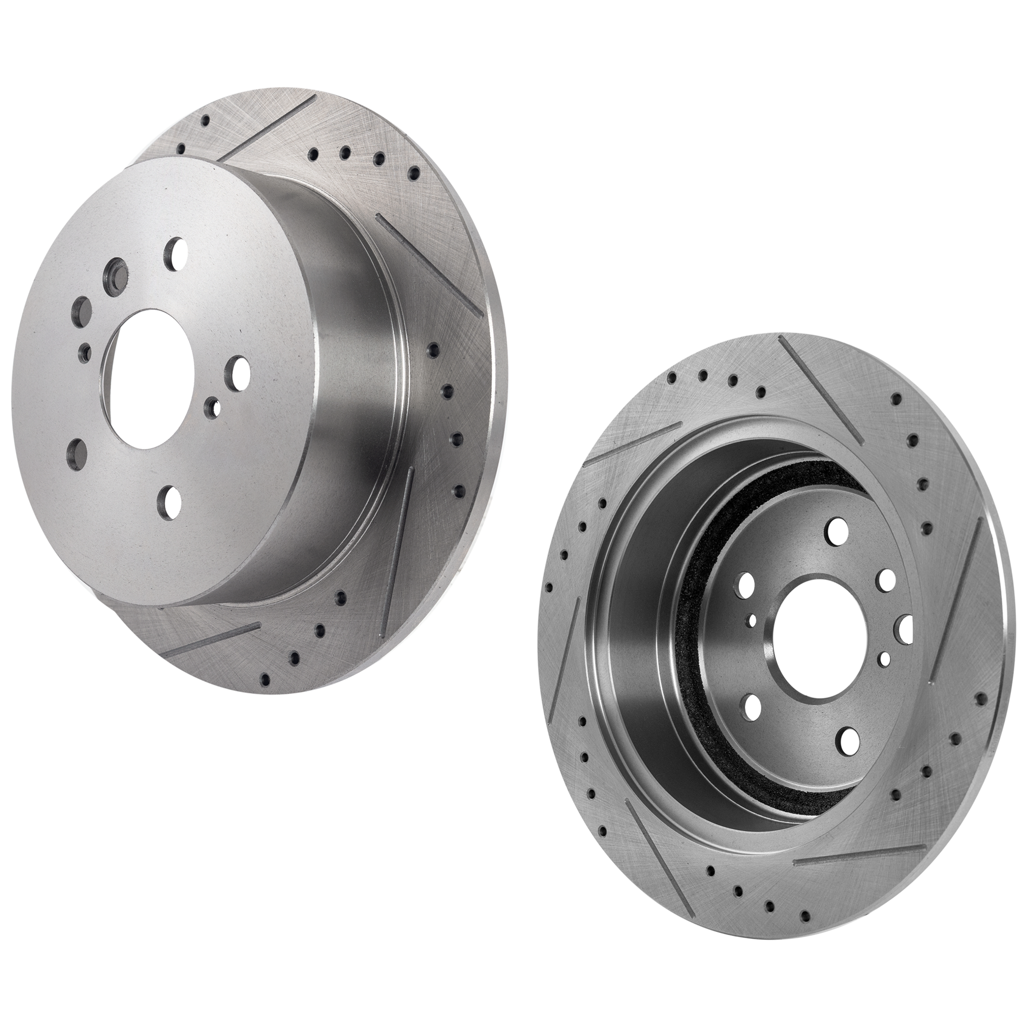 AM SIENNA 04-10 REAR BRAKE DISC RH AND LH Cross drilled and Slotted SKU SET STPT27110049DRS2 OEM 31357-0833306-52126185-6007613