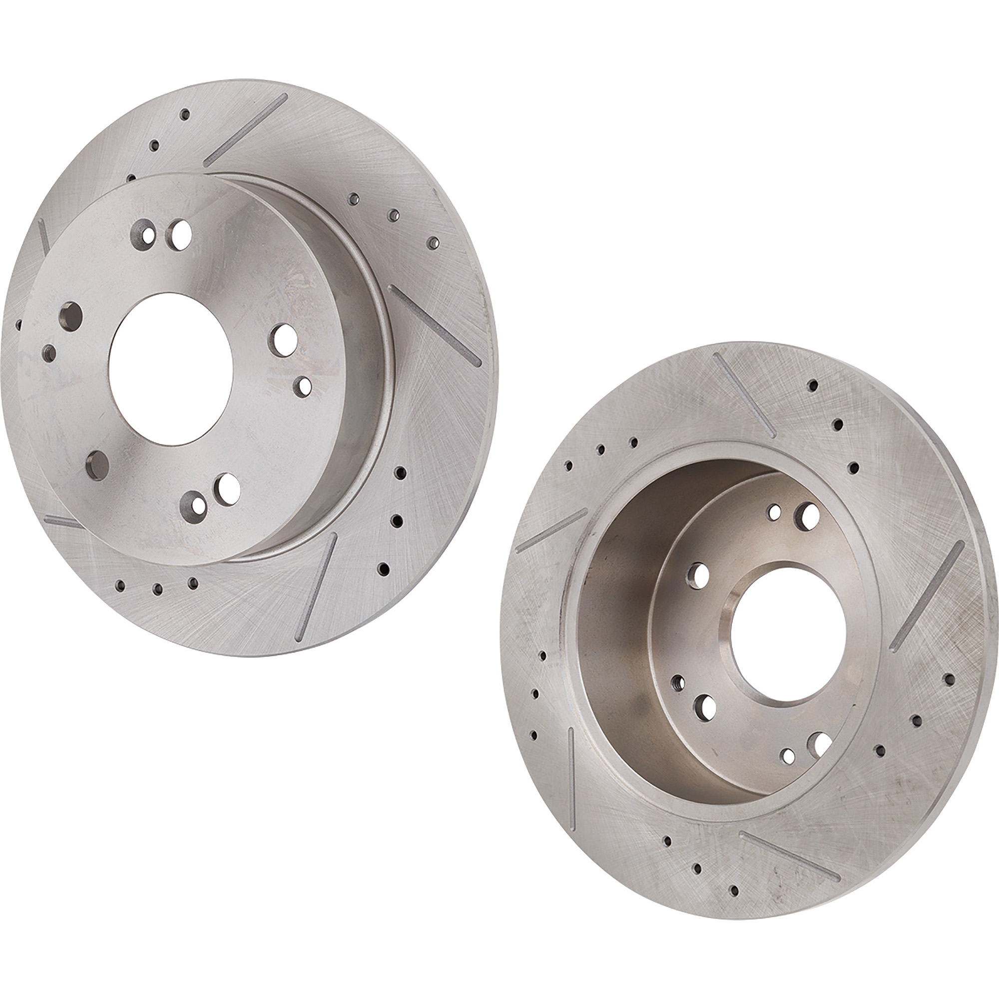 AM TACOMA 95-04 FRONT BRAKE DISC RH AND LH RWD Drilled and Slotted SKU SET STPT27110054DRS2 OEM 1305-19869-25489-31146-63585-8