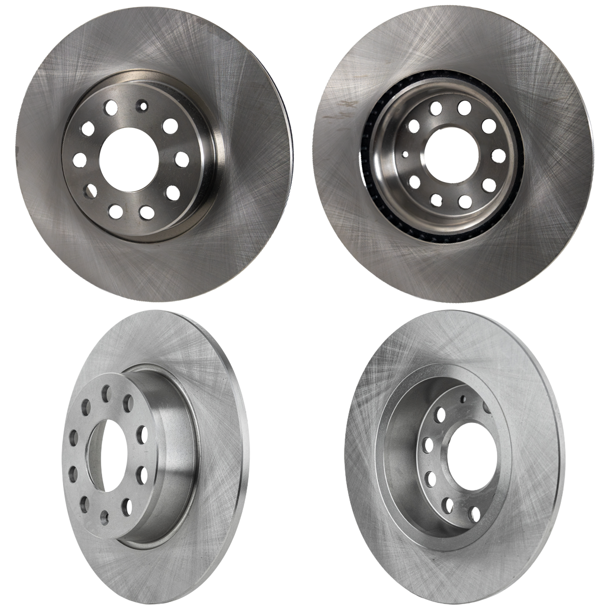 AM A3 A3 QUATTRO 10-20 FRONT AND REAR BRAKE DISC 4 Wheel Set SKU SET STPV27110014-4 B OEM 1K0615601AA 1K0615301AA