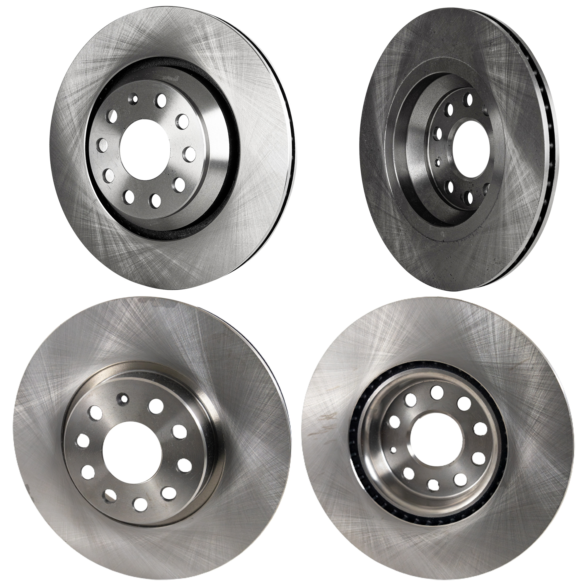 AM PASSAT 06-07 GOLF 17-17 Q3-20-21 FRONT AND REAR BRAKE DISC RH AND LH 4 Wheel Set Plain Surface SKU SET STPV27110014-4 OEM 1K0615301AA 1K0615601N