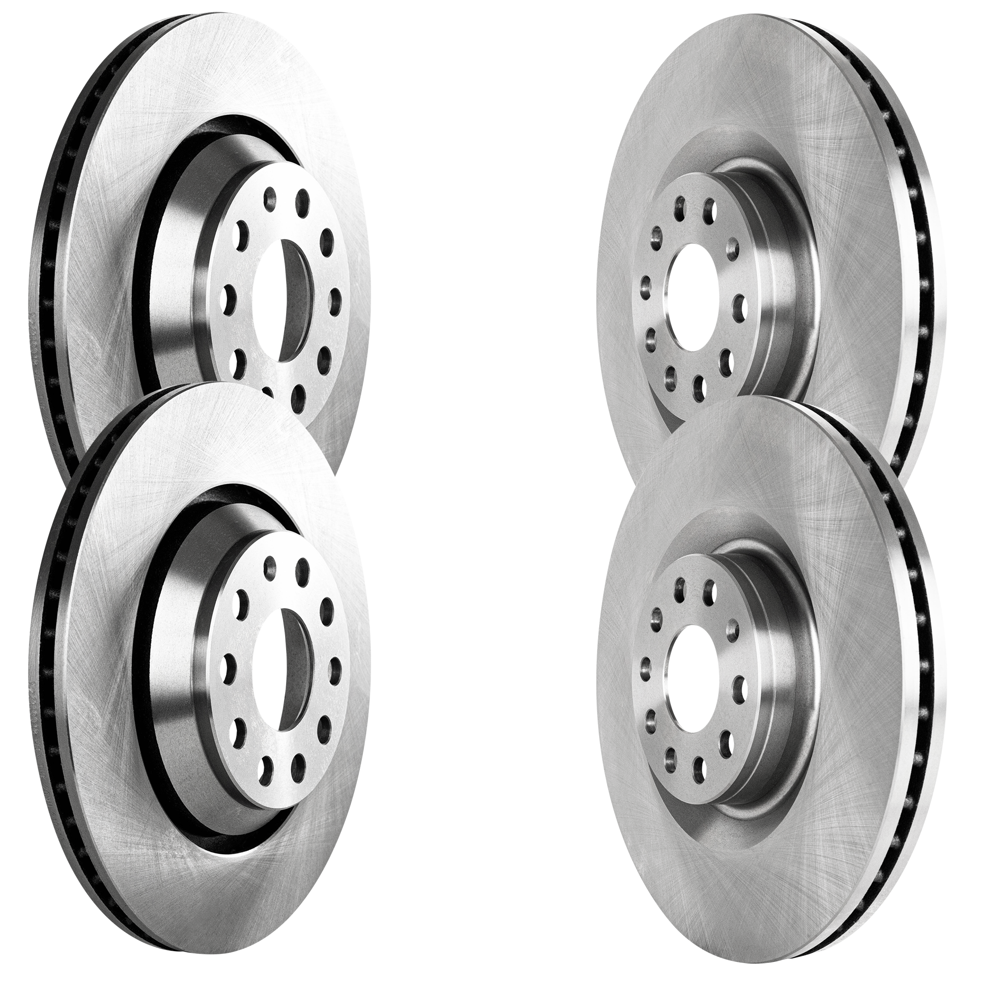 AM CC 09-11 GOLF R 12-13 FRONT AND REAR BRAKE DISC 4 Wheel Set SKU SET STPV27110019-4 OEM 1K0615601N 1K0615301M