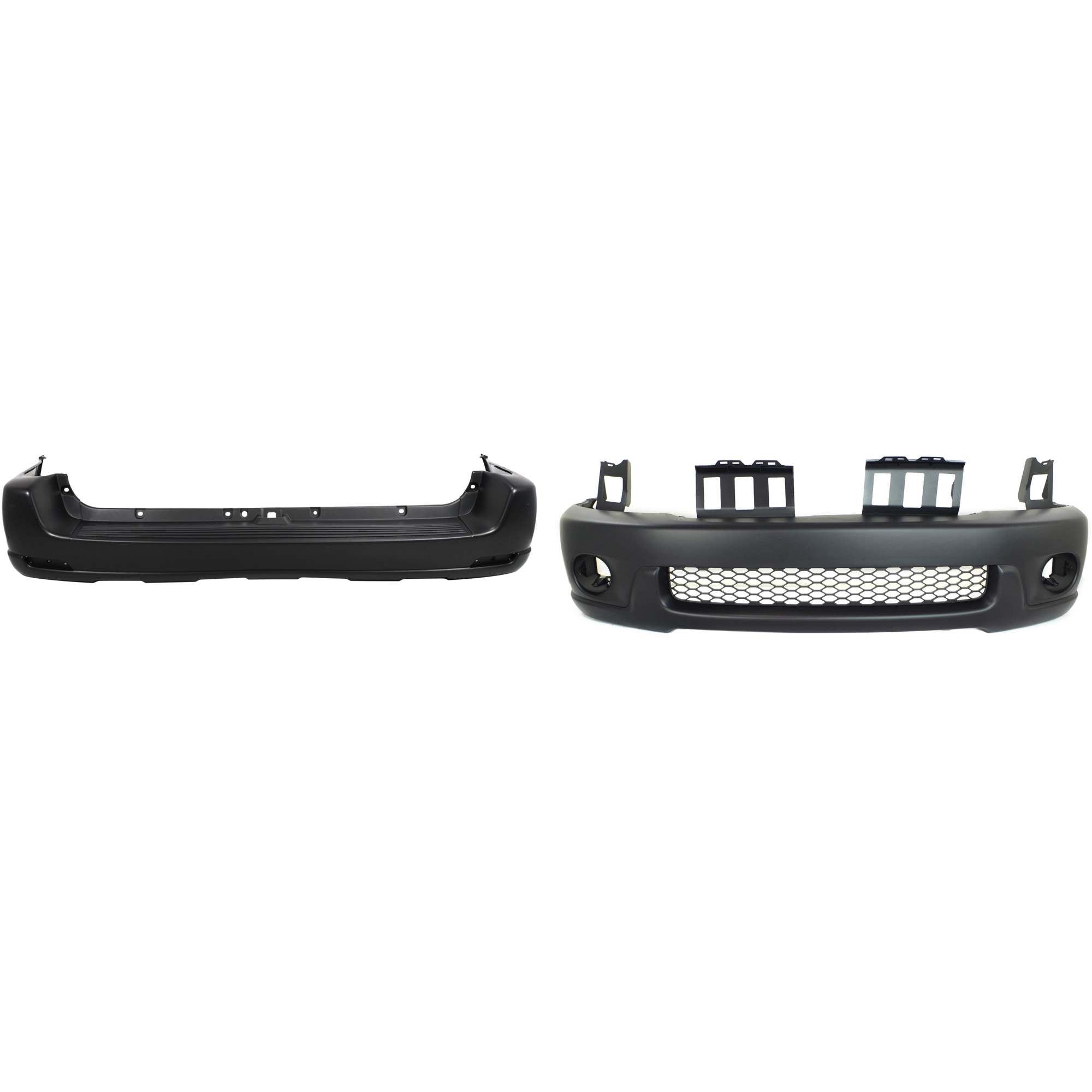 AM SEQUOIA 01-04 FRONT AND REAR BUMPER COVER Primed w o parking aid sensor holes and wheel opening flares SKU SET T010321P B