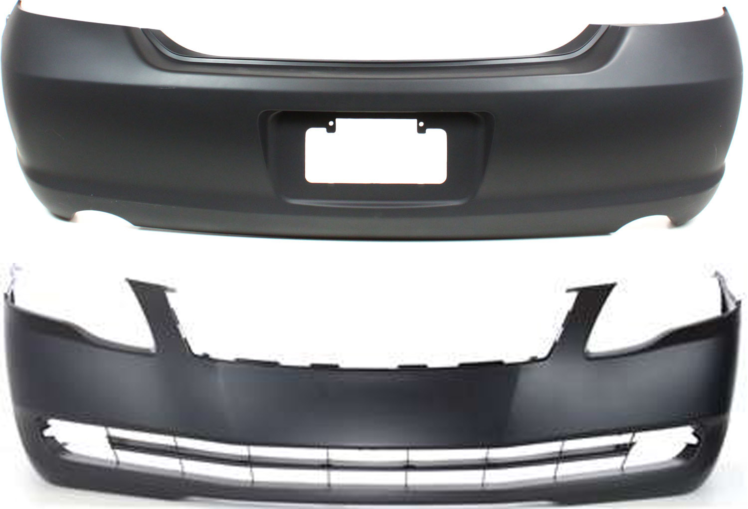 AM AVALON 05-07 FRONT AND REAR BUMPER COVER Primed SKU SET T010351P 2 Partslink TO1000307 TO1100232 OEM 52119AC913-52159AC904