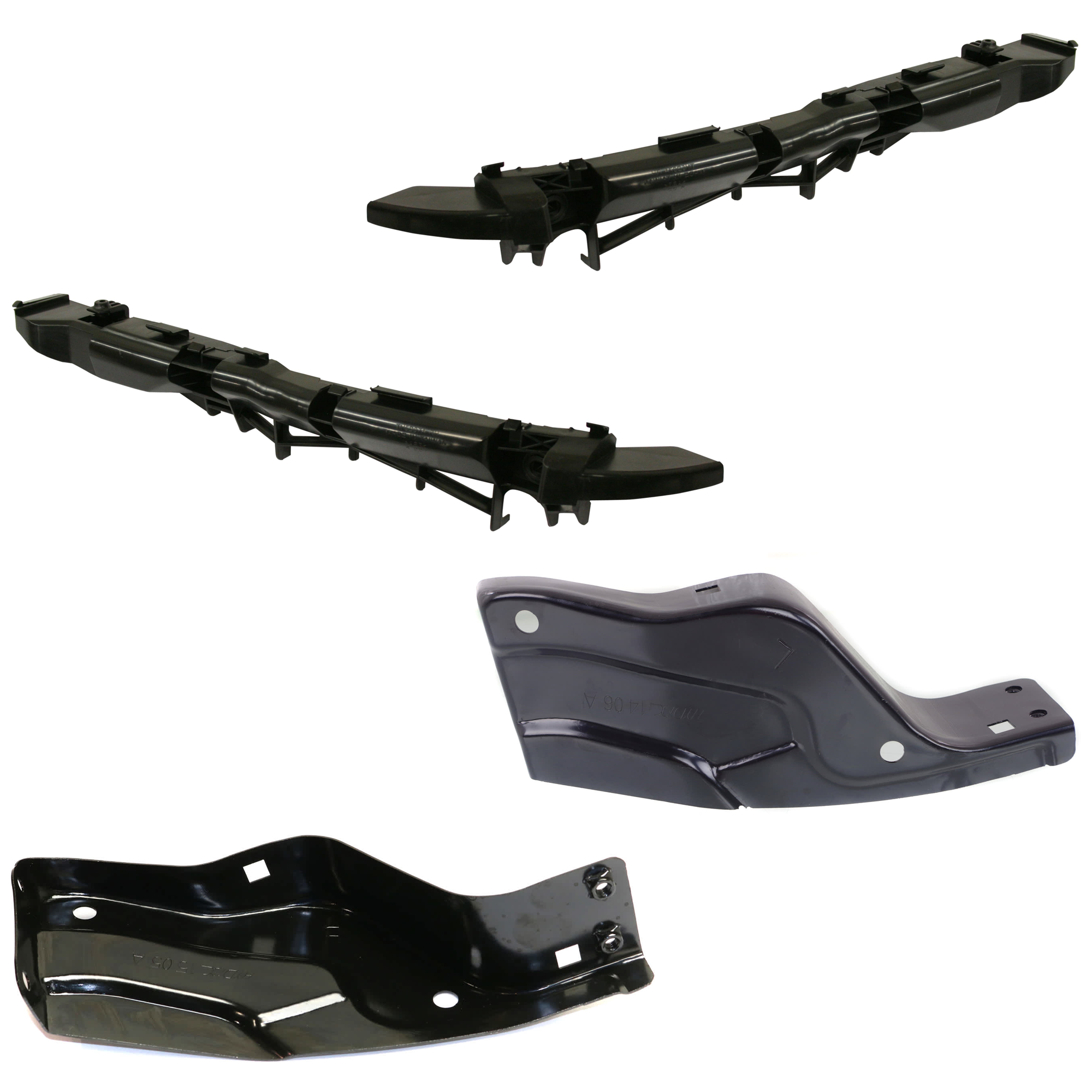 AM 4RUNNER 06-09 FRONT BUMPER BRACKET RH AND LH Cover Steel Set of 4 SKU SET T013161 D Partslink TO1066158 TO1066163 TO1067158 TO1067163 OEM 5211535110-5211635100-53273350