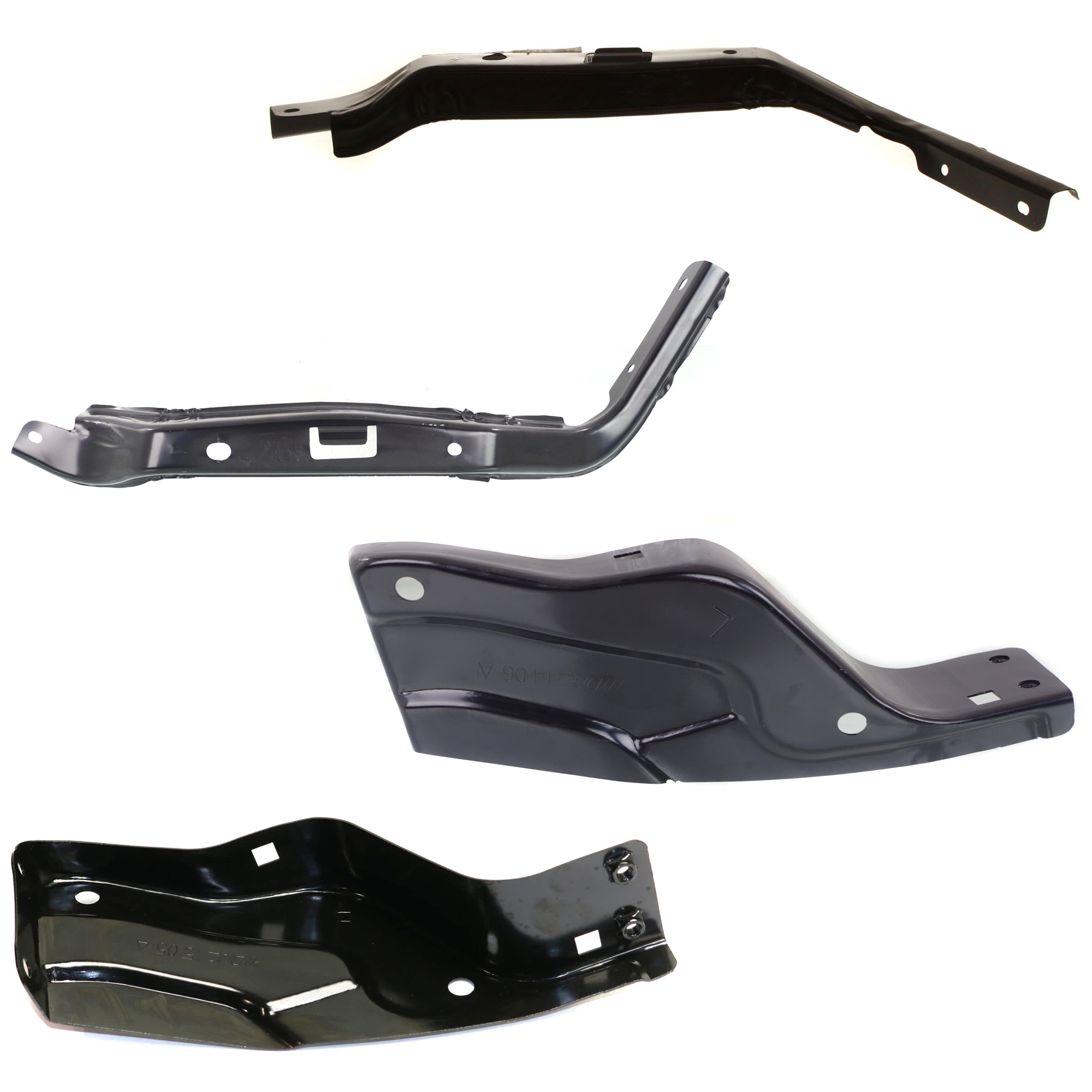 AM 4RUNNER 06-09 TERCEL 95-99 FRONT BUMPER BRACKET RH AND LH Reinforcement Steel Set of 4 SKU SET T013163 B Partslink TO1066158 TO1066159 TO1067158 TO1067159 OEM 5214535060-5214635060-53273350