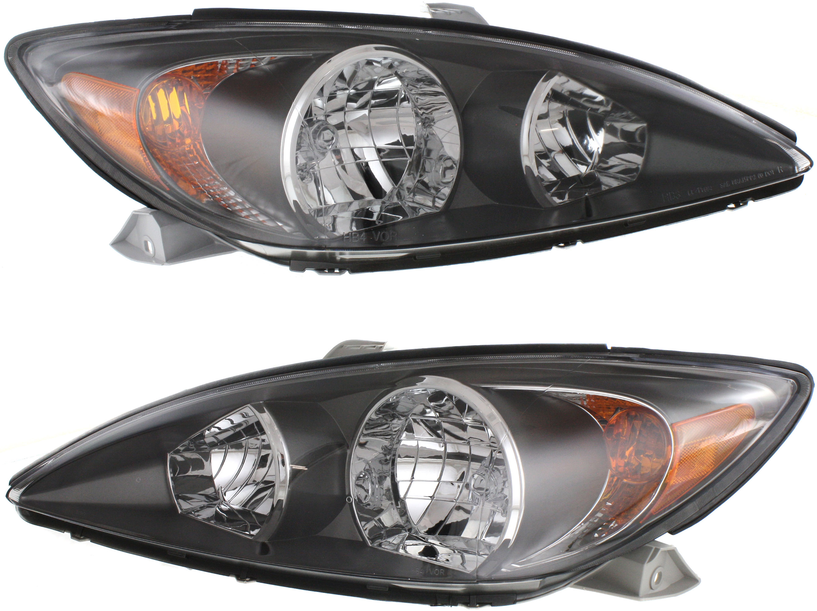 AM CAMRY 02-04 HEAD LAMP RH AND LH Assembly Halogen w Black Housing SE Model SKU SET T100107 Partslink TO2502138 TO2503138 OEM 81150AA070-81110AA070