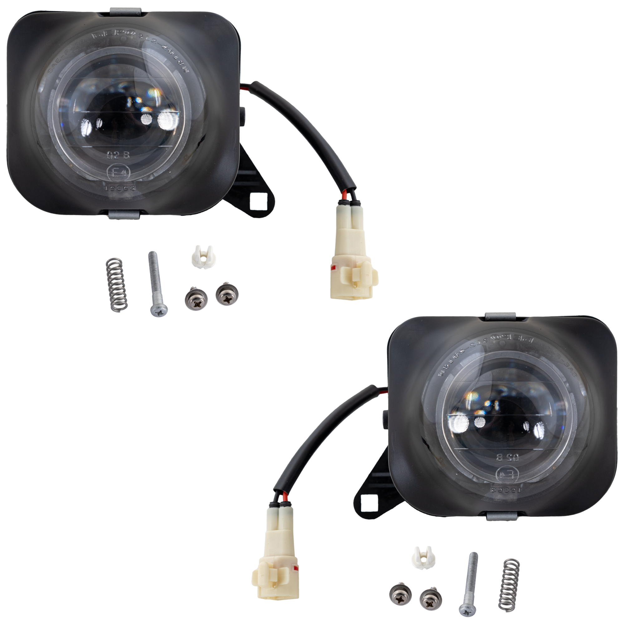 AM CELICA 00-05 FRONT FOG LAMP RH AND LH Lens and Housing Halogen CAPA SKU SET T107505Q Partslink TO2592109C TO2593109C OEM 8121120430-8122120420