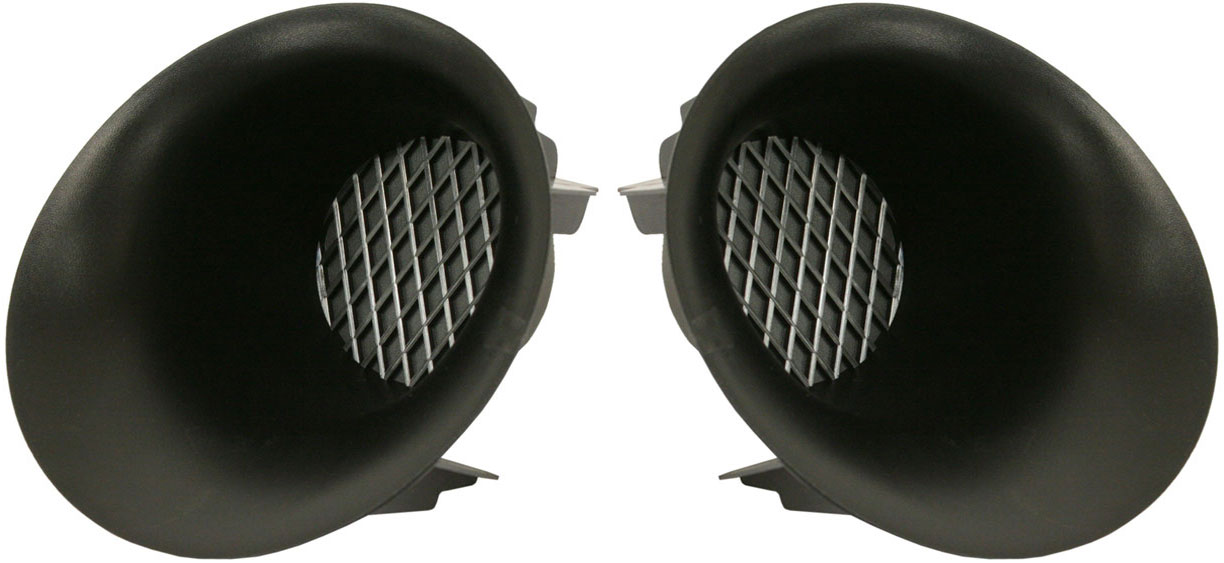 AM TACOMA 05-11 FRONT FOG LAMP COVER RH AND LH Black w mesh grille SKU SET T107547 Partslink TO1039114 TO1038114 OEM 5212704010-5212804010