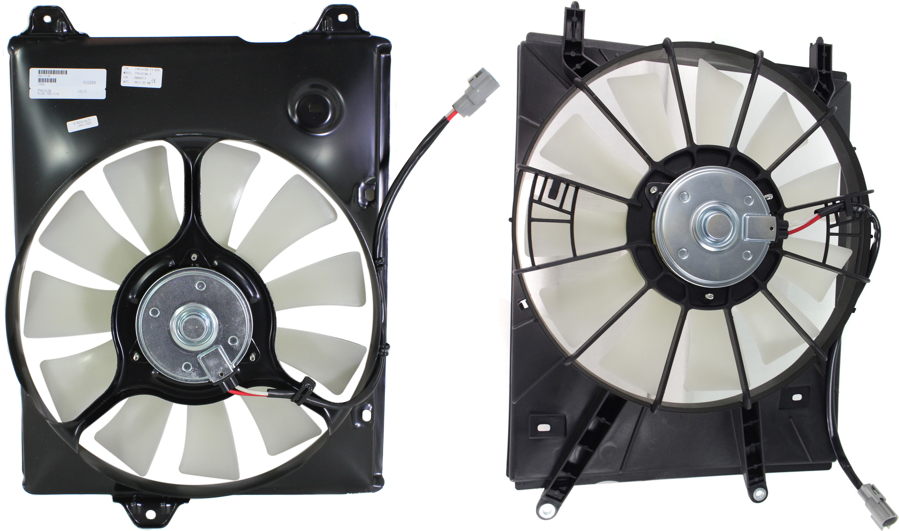 AM SIENNA 98-03 A C CONDENSER and RADIATOR FAN SHROUD ASSEMBLY SKU SET T160921 Partslink TO3115126 TO3115121 OEM 167110A090-163610A090