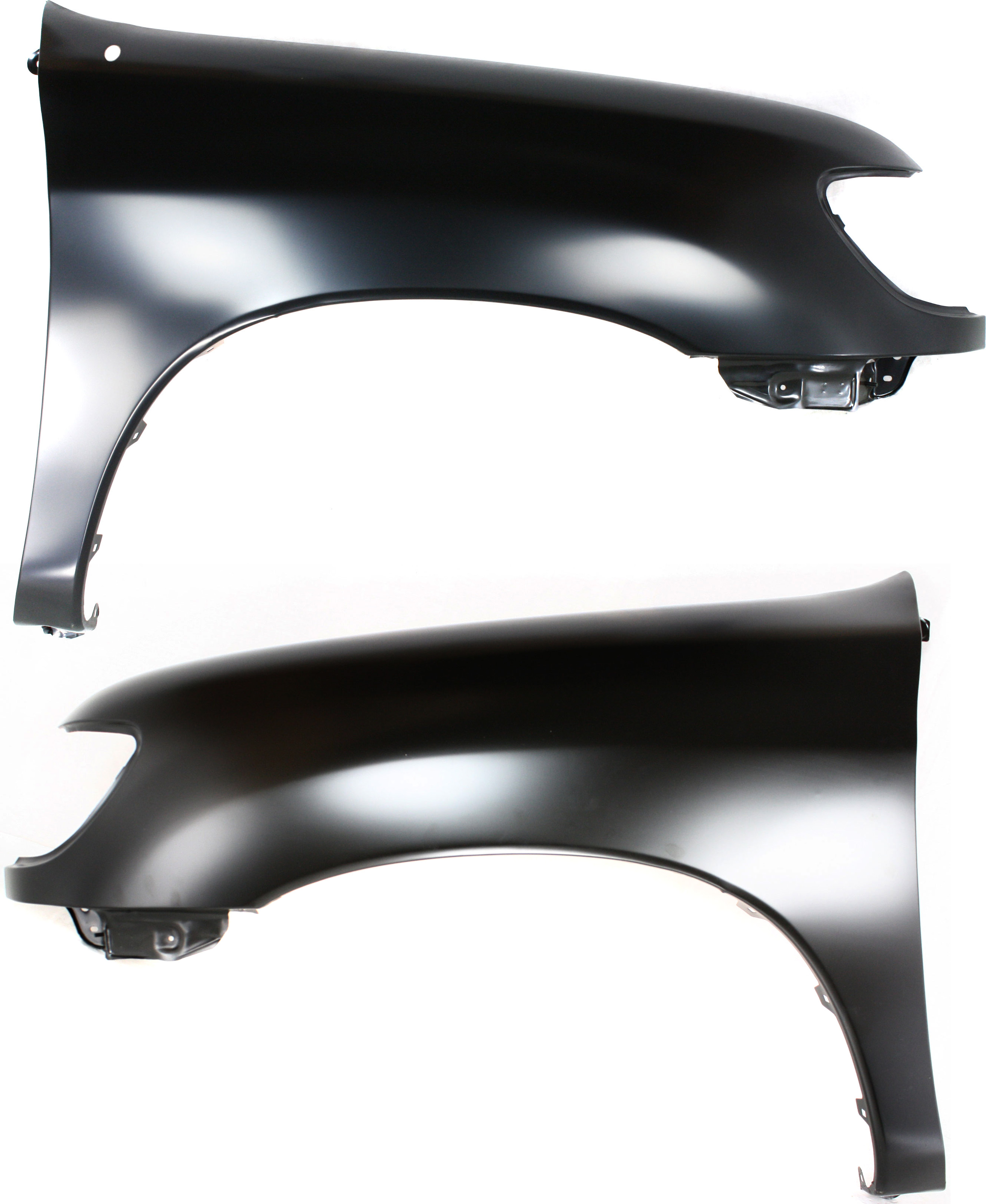 AM TUNDRA 00-06 FRONT FENDER RH AND LH Primed Regular Access Cab w o Flare Holes SKU SET T220107 Partslink TO1240177 TO1241177 OEM 538010C031-538020C031