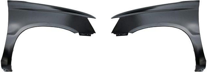 AM HIGHLANDER 01-07 FRONT FENDER RH AND LH Primed w o Antenna Hole w o Lamp Hole SKU SET T220117 Partslink TO1241186 TO1240187 OEM 5380148080-5380248070