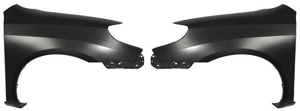 AM MATRIX 03-08 FRONT FENDER RH AND LH Primed XR XRS Models w Rocker Molding Holes CAPA SKU SET T220133Q Partslink TO1240196C TO1241196C OEM 5380102090-5380202090