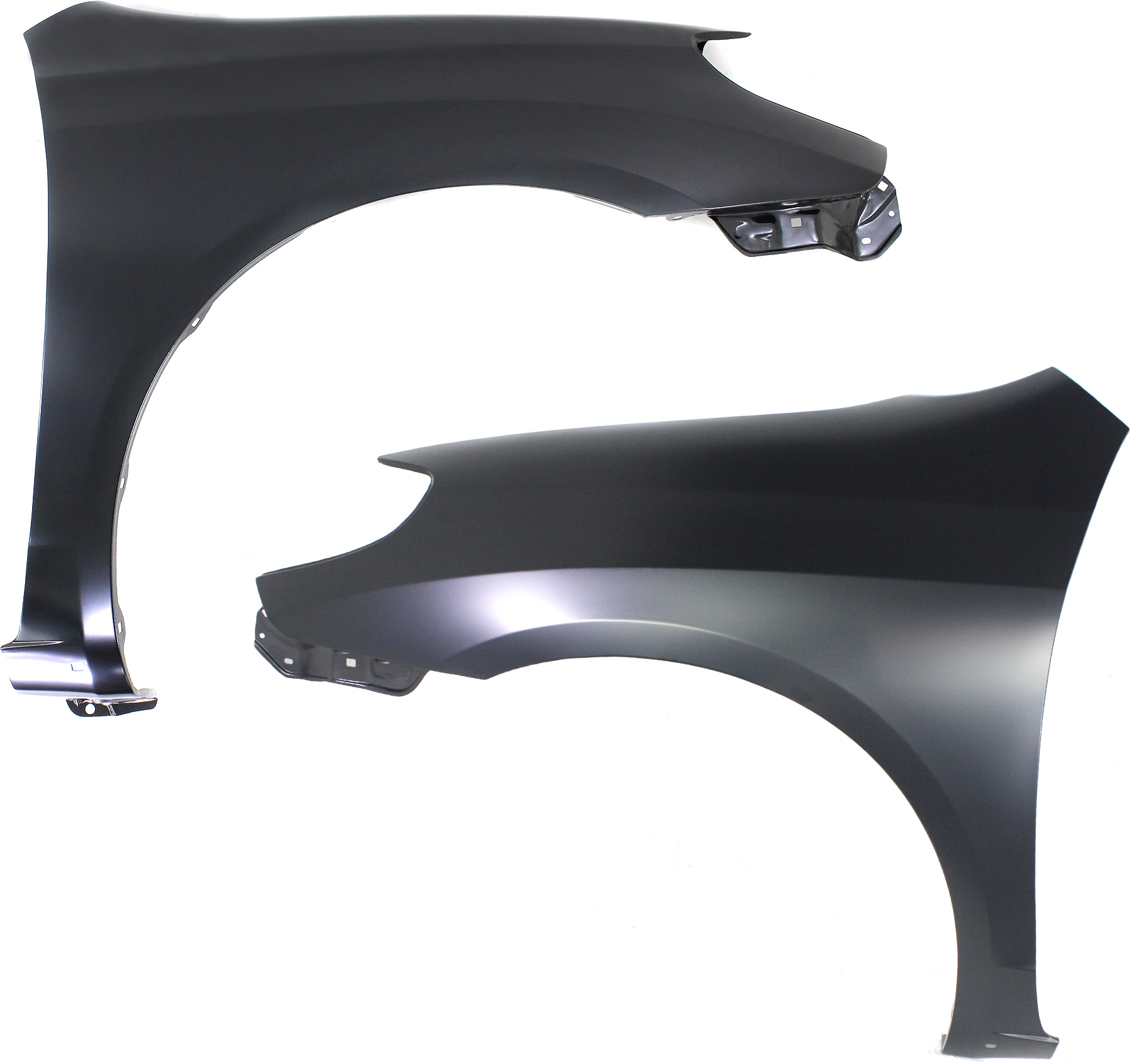 AM MATRIX 03-08 FRONT FENDER RH AND LH Primed XR XRS Models w Rocker Molding Holes SKU SET T220133 Partslink TO1240196 TO1241196 OEM 5380102090-5380202090