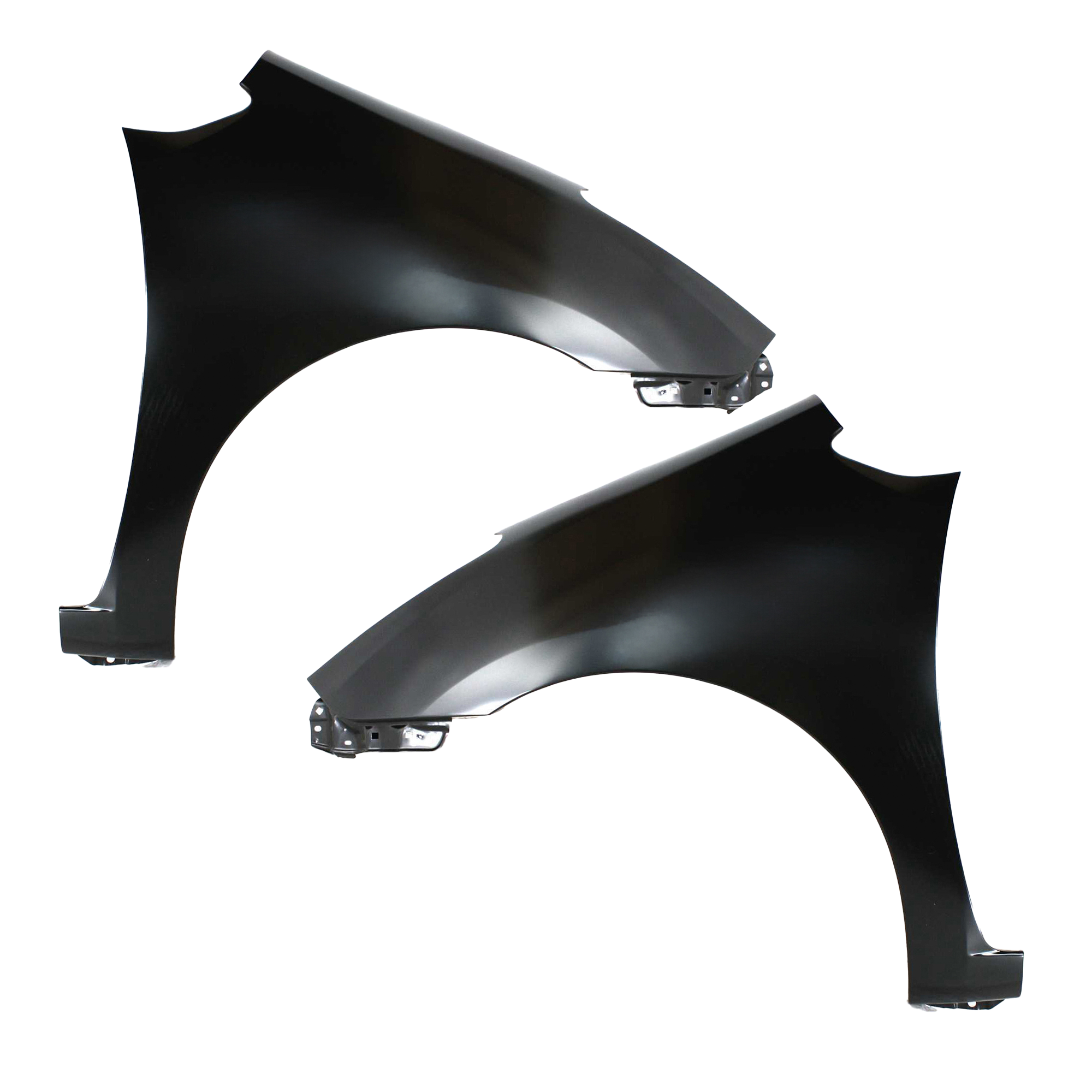 AM PRIUS 04-06 FRONT FENDER RH AND LH Primed w o Signal Light Hole SKU SET T220145 Partslink TO1240205 TO1241205 OEM 5380147030-5380247030